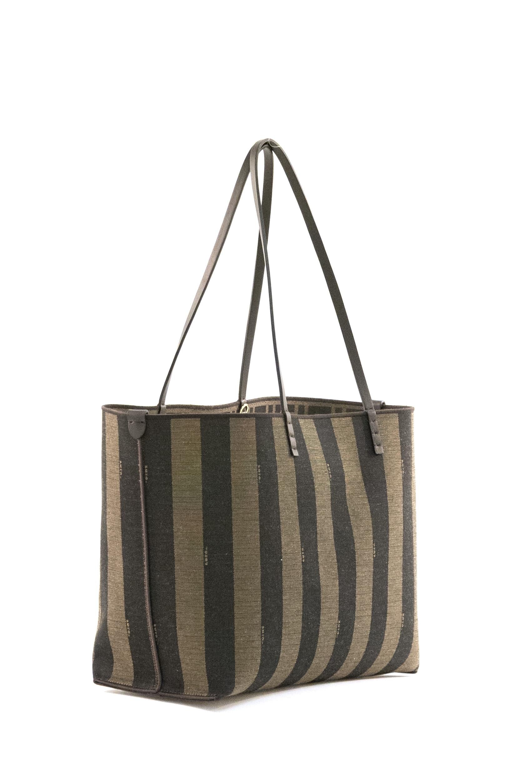 Borsa Roll reversibile in tessuto FF di colore marrone<BR/> 8BH428 AYDB F1GL7 FENDI 