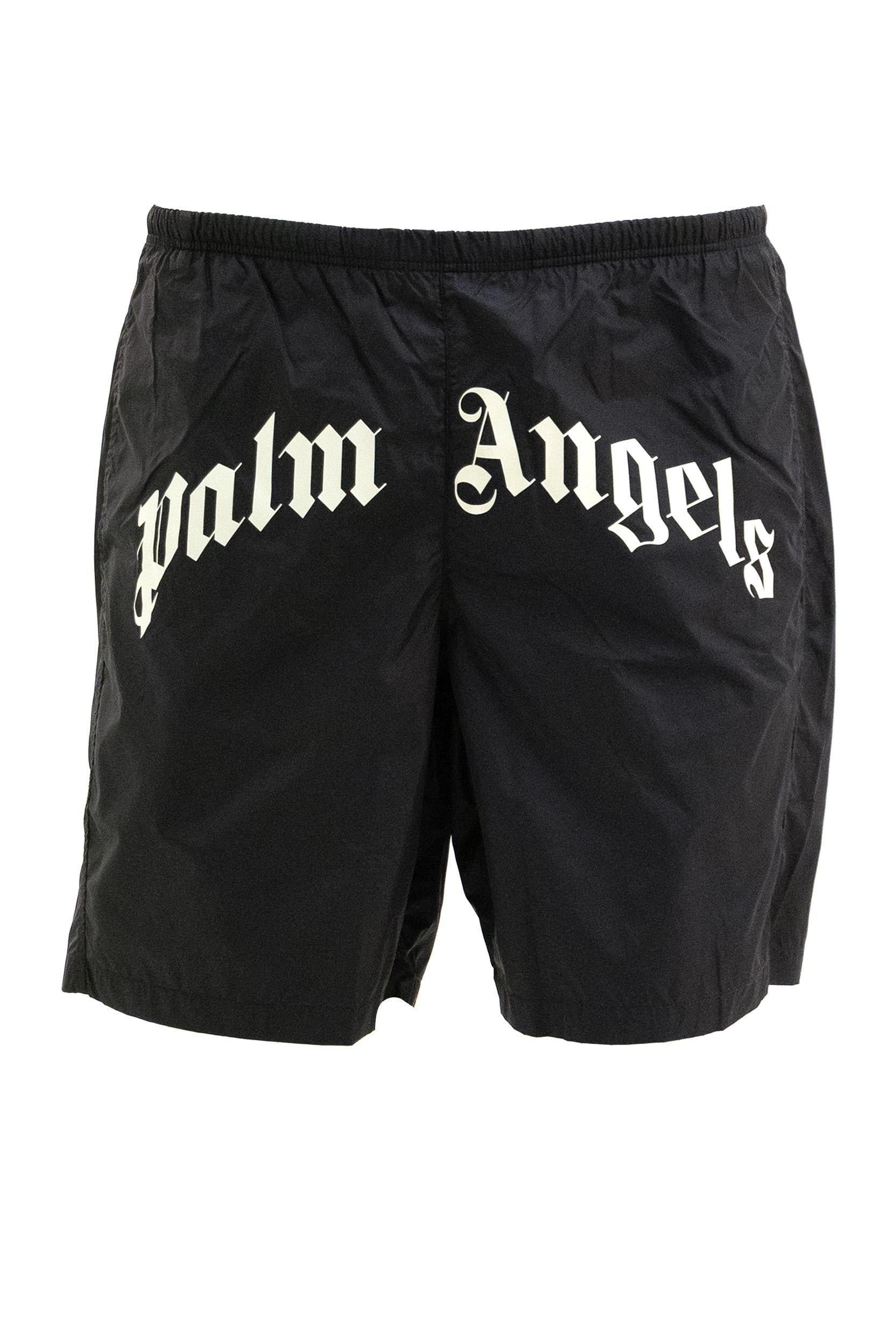 Pantaloni Track in Tessuto Tecnico di colore nero<BR/> PMFD018S26FAB001 1003 PALM ANGELS 