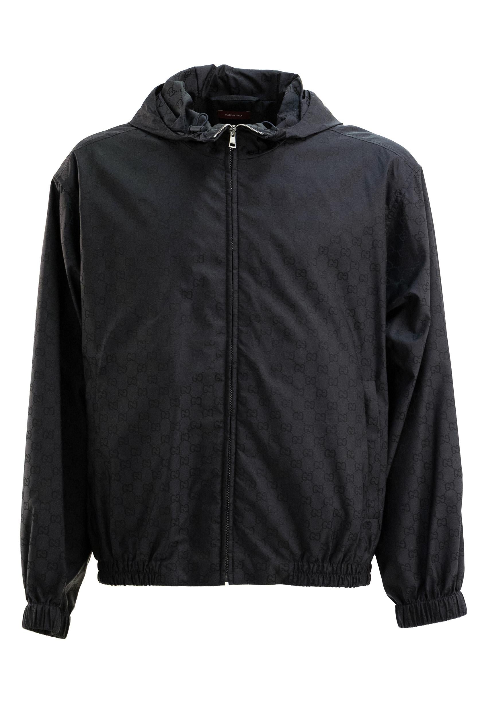 Giacca in Nylon GG con Zip<BR/> 860948 ZASZD 4440 GUCCI 