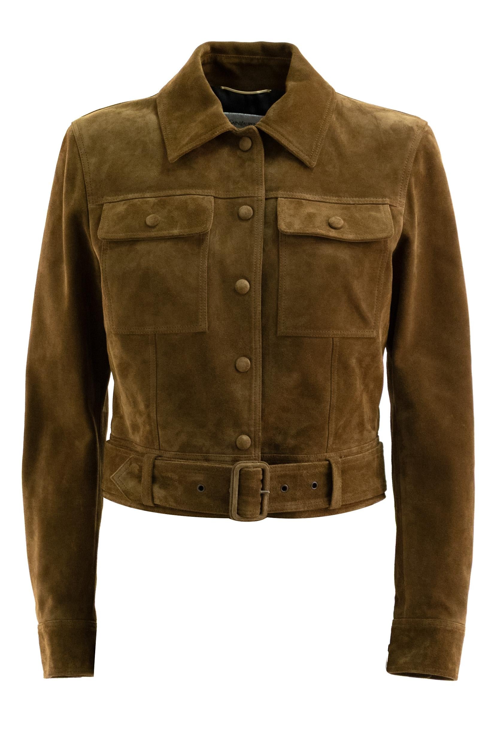 Giacca in Pelle Vintage<BR/> 860867 YC2AY 2104 SAINT LAURENT
