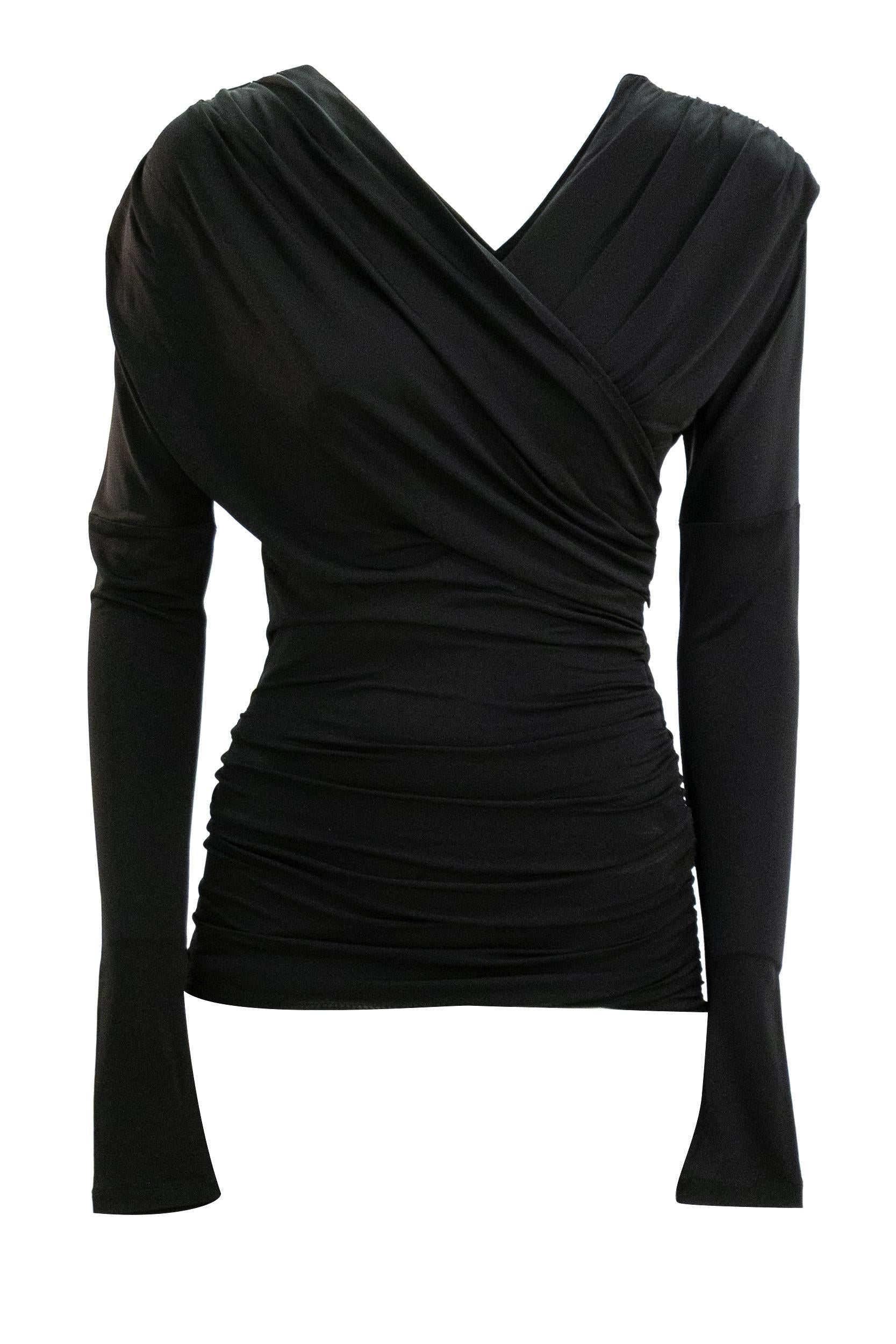 Maglia in viscosa di colore nero<BR/> A1040082 099 GANNI 