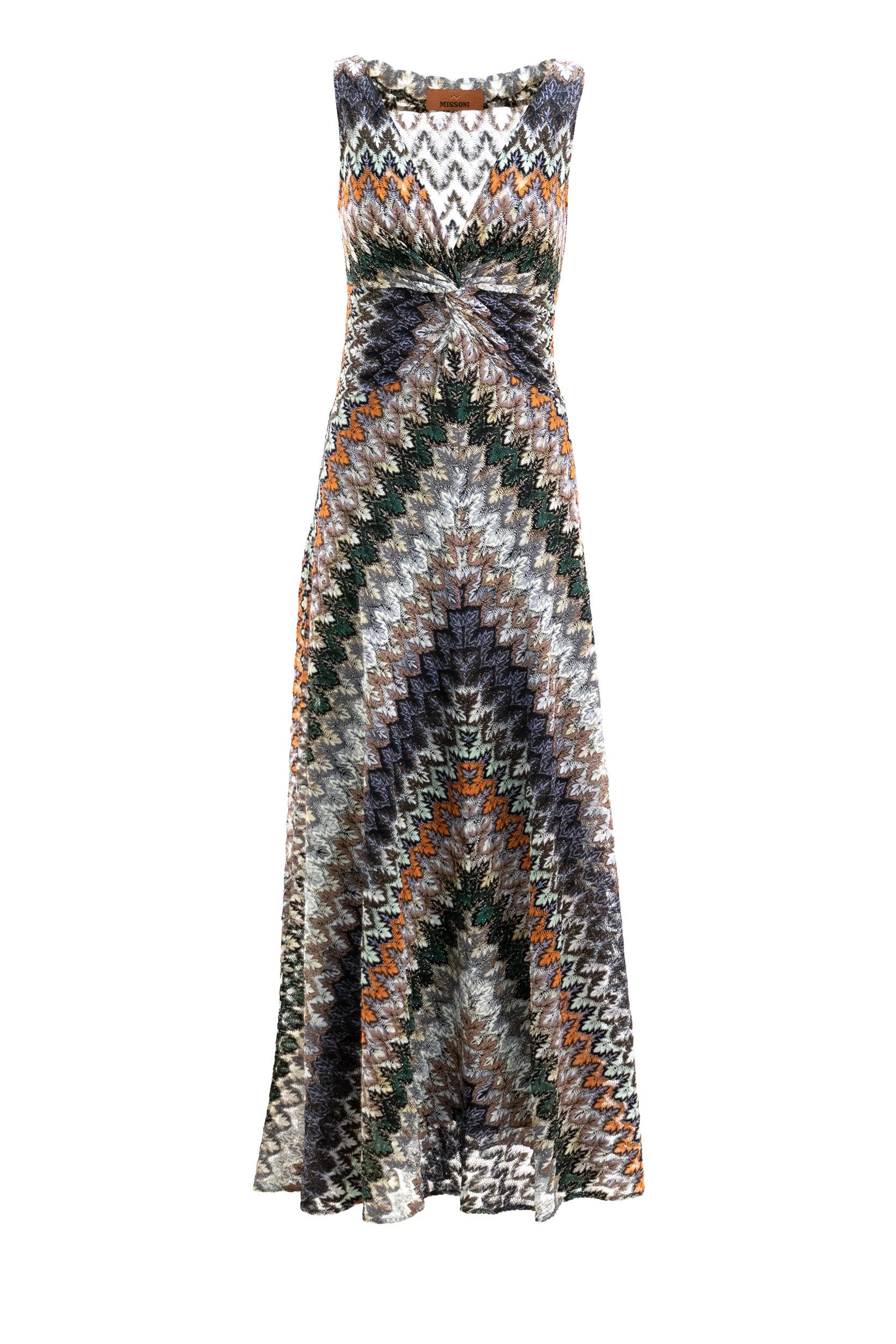 Abito Lungo in Viscosa Lamé<BR/> DS26SG1S-BR014Z S72OW MISSONI 