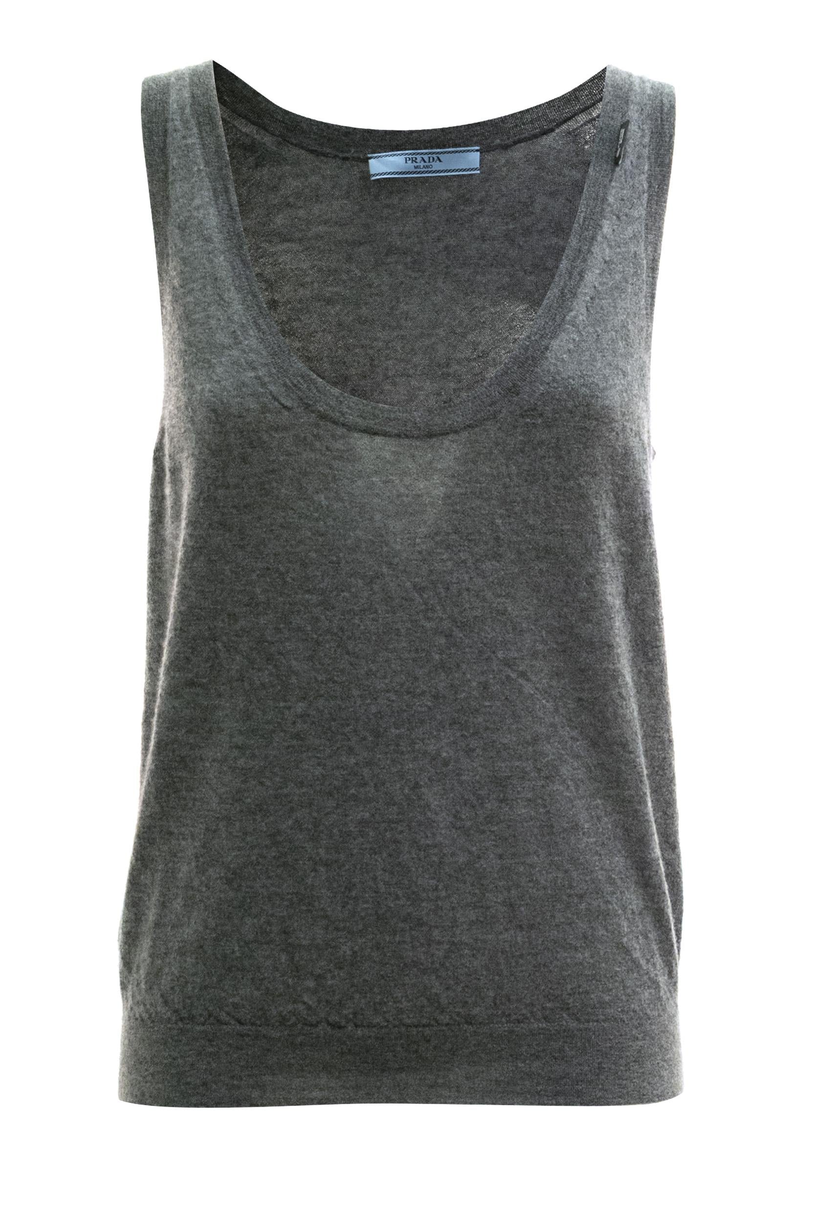 Gilet Scollo a V in Cashmere<BR/> P29C14 S OOO 19VK F0480 PRADA 