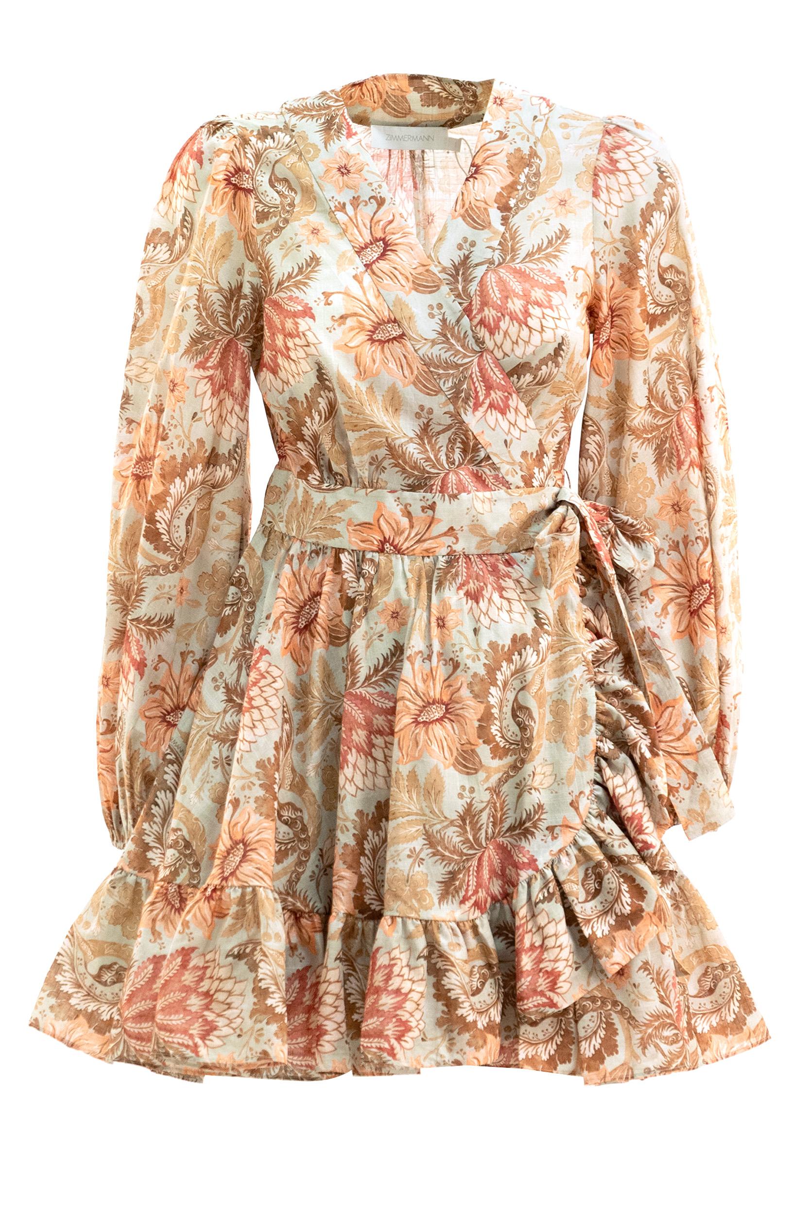 Abito Corto in Cotone<BR/> 2449DRS263 SAGE ZIMMERMANN 