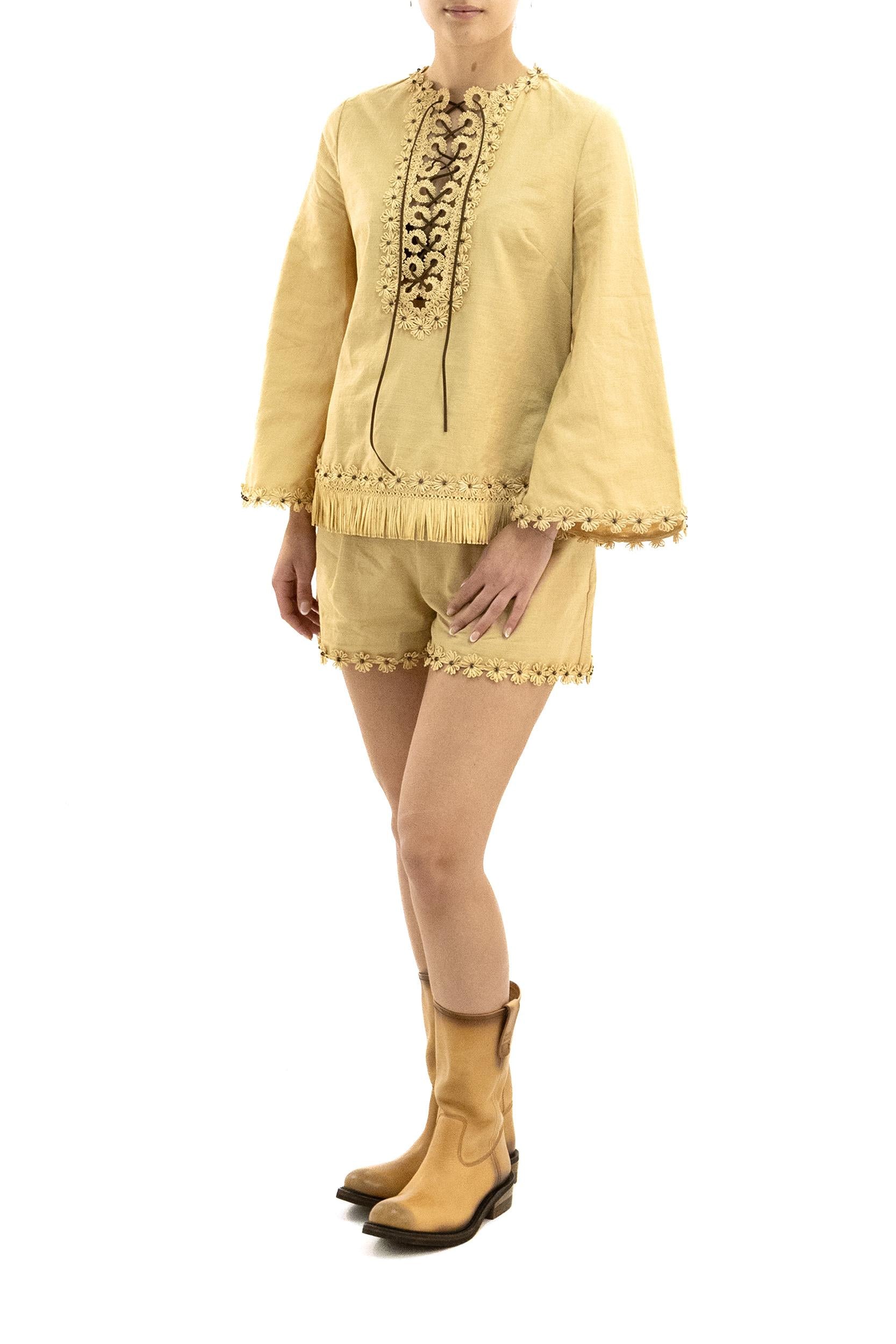 Shorts in cotone di colore beige<BR/> 7542ASS263 OATMEAL ZIMMERMANN 
