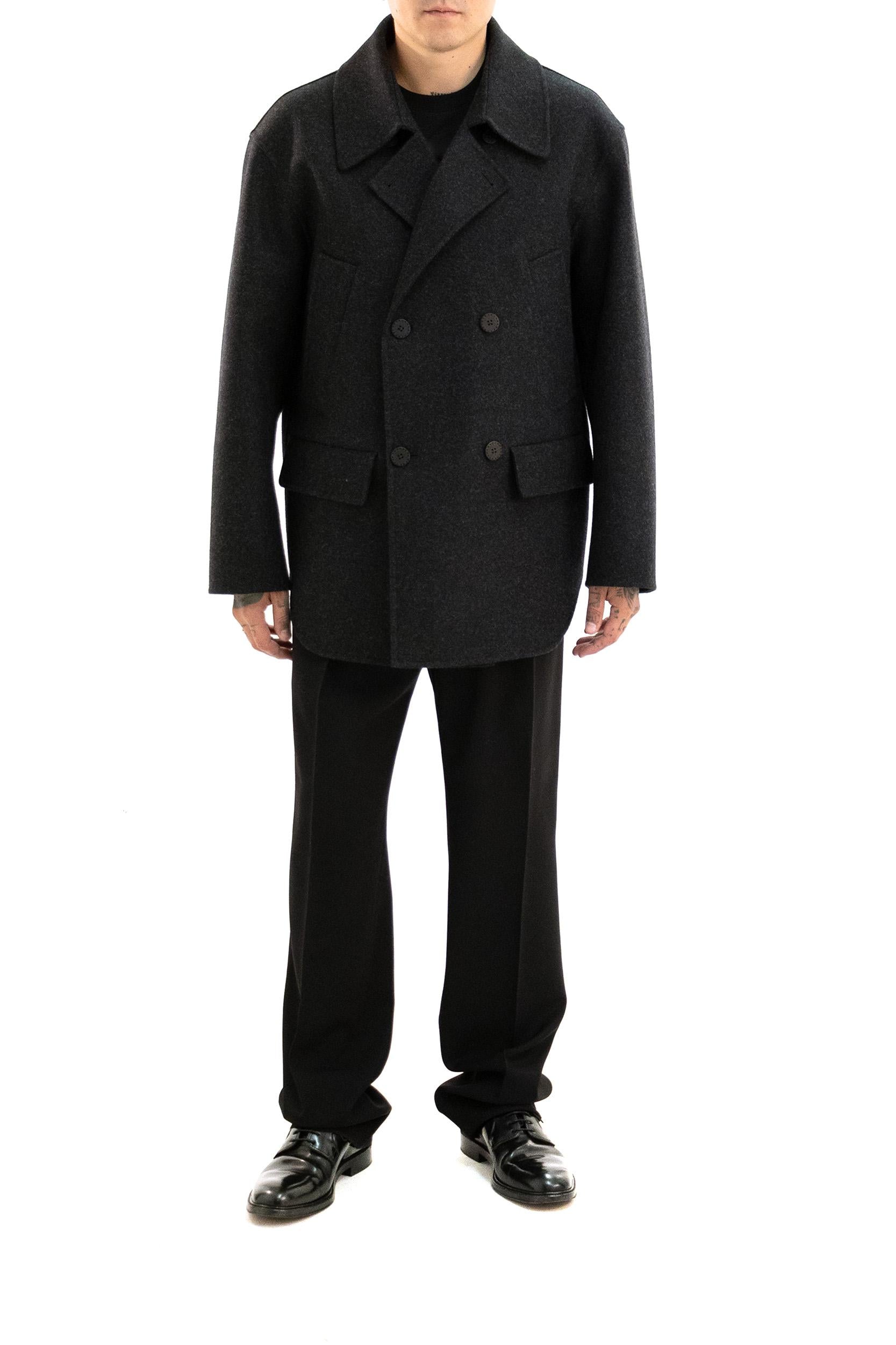 FENDI Cappotto in lana color grigio scuro<BR/> FW1415  AOYA F0TY6 FENDI 