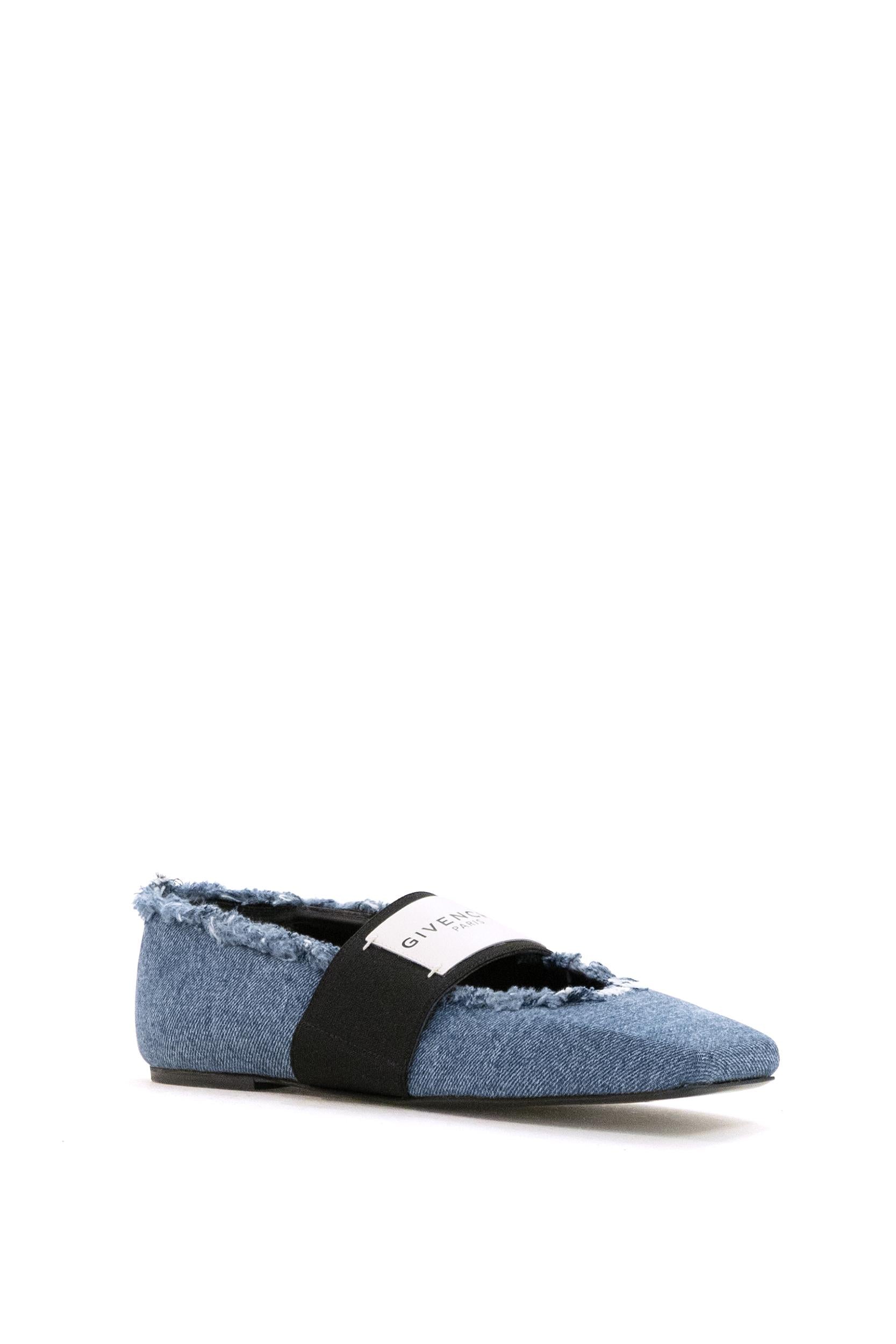 Ballerine Sliced Square in Denim<BR/> BE5010E2G0 457 GIVENCHY 