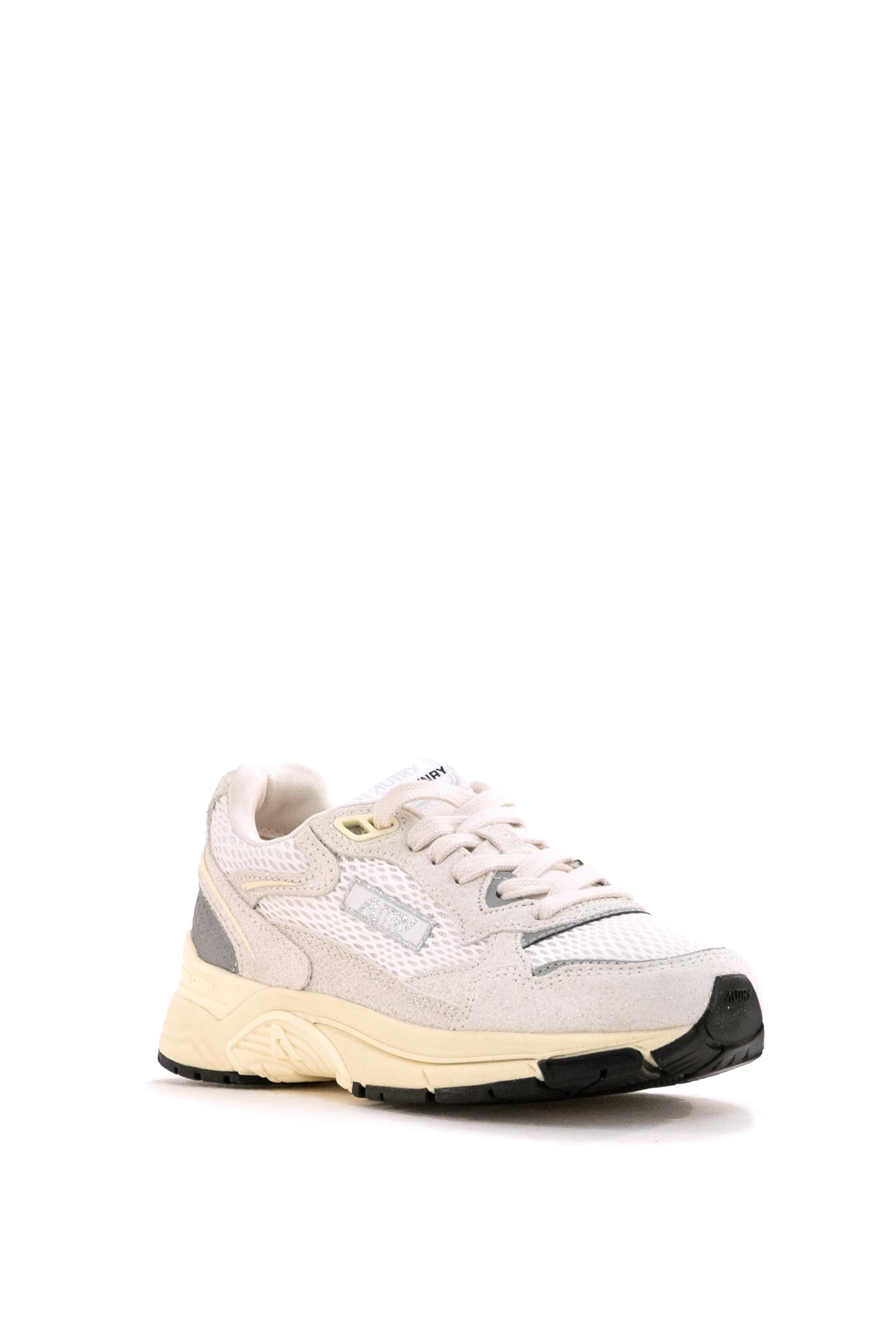 Sneakers Hyperway in Mesh e Pelle<BR/> HYLW HG02 WHT/SILV AUTRY 