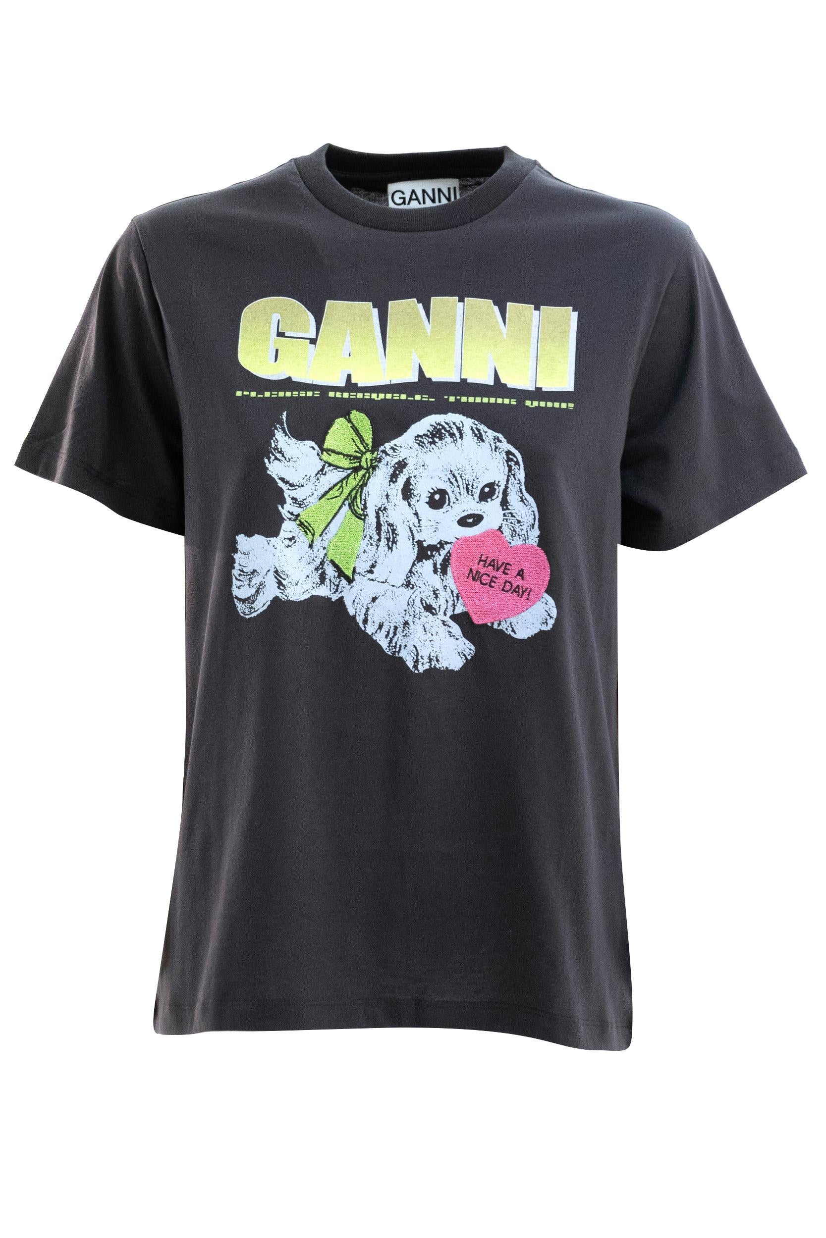 T-shirt Puppy<BR/> T4333 252 GANNI 