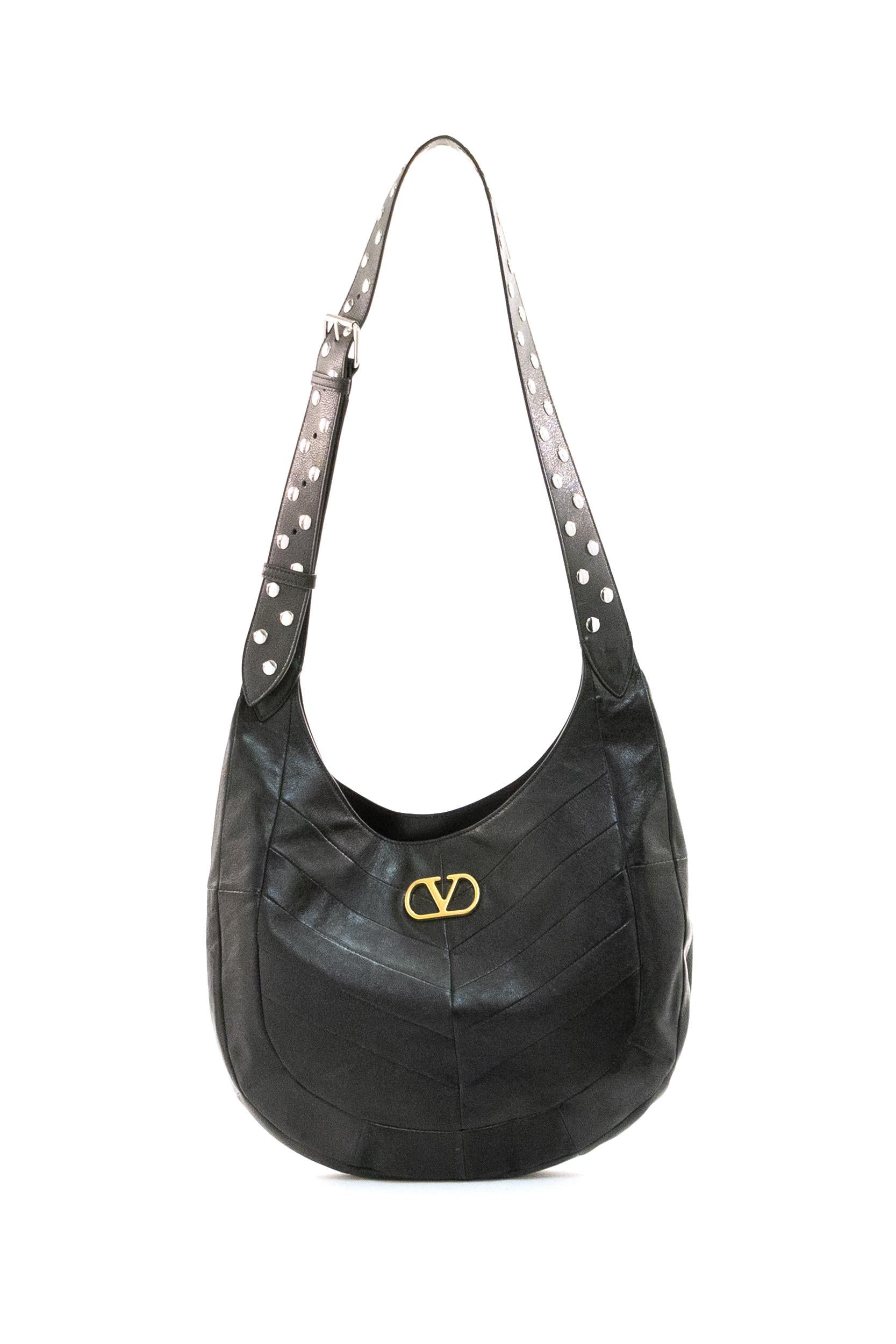 Borsa Panthea in nappa di colore nero<BR/> 7W0B0S29GHA 0NO VALENTINO GARAVANI 