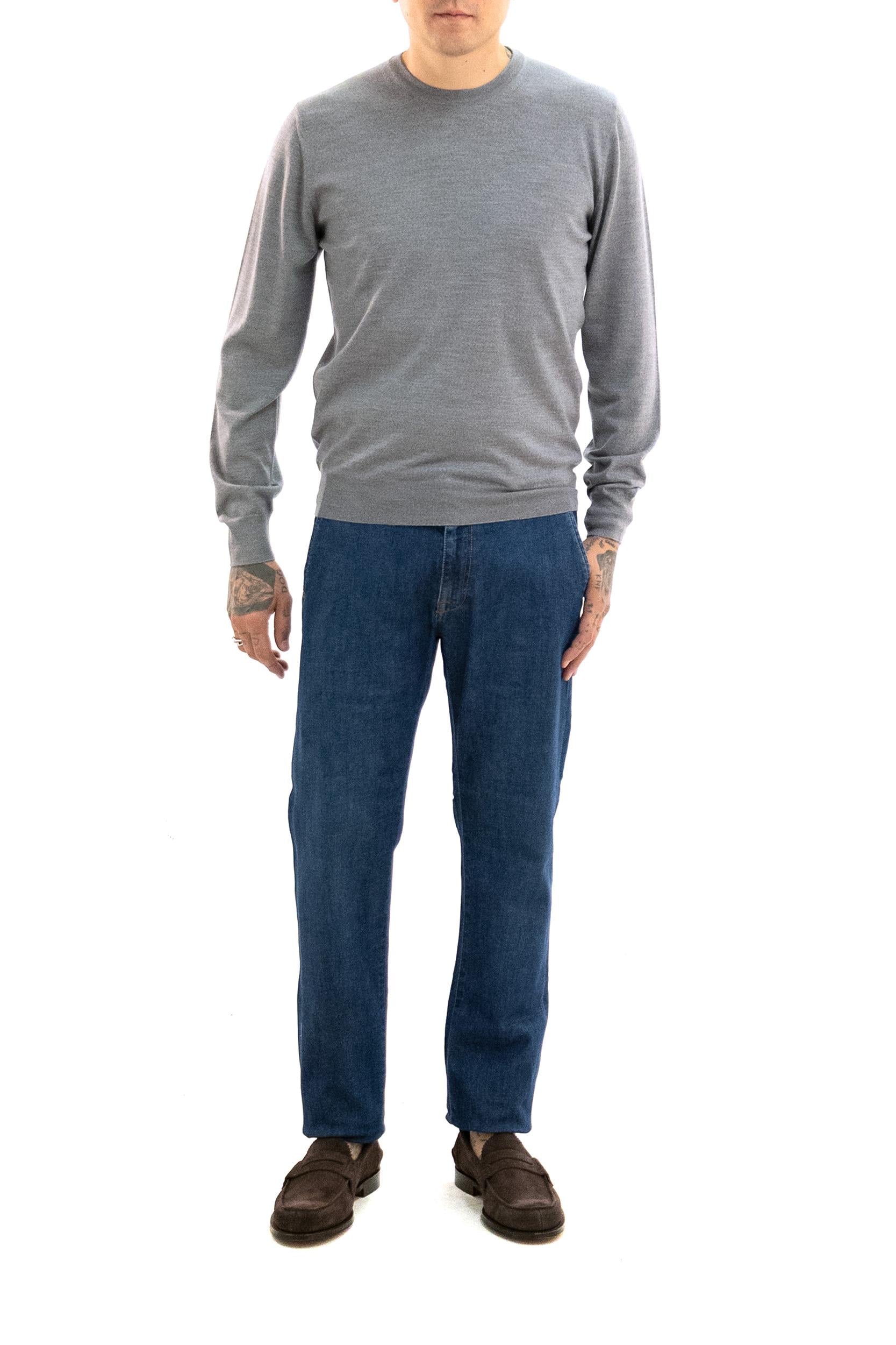 Pullover in Lana Grigio<BR/> WH01 0610 MAUREL 