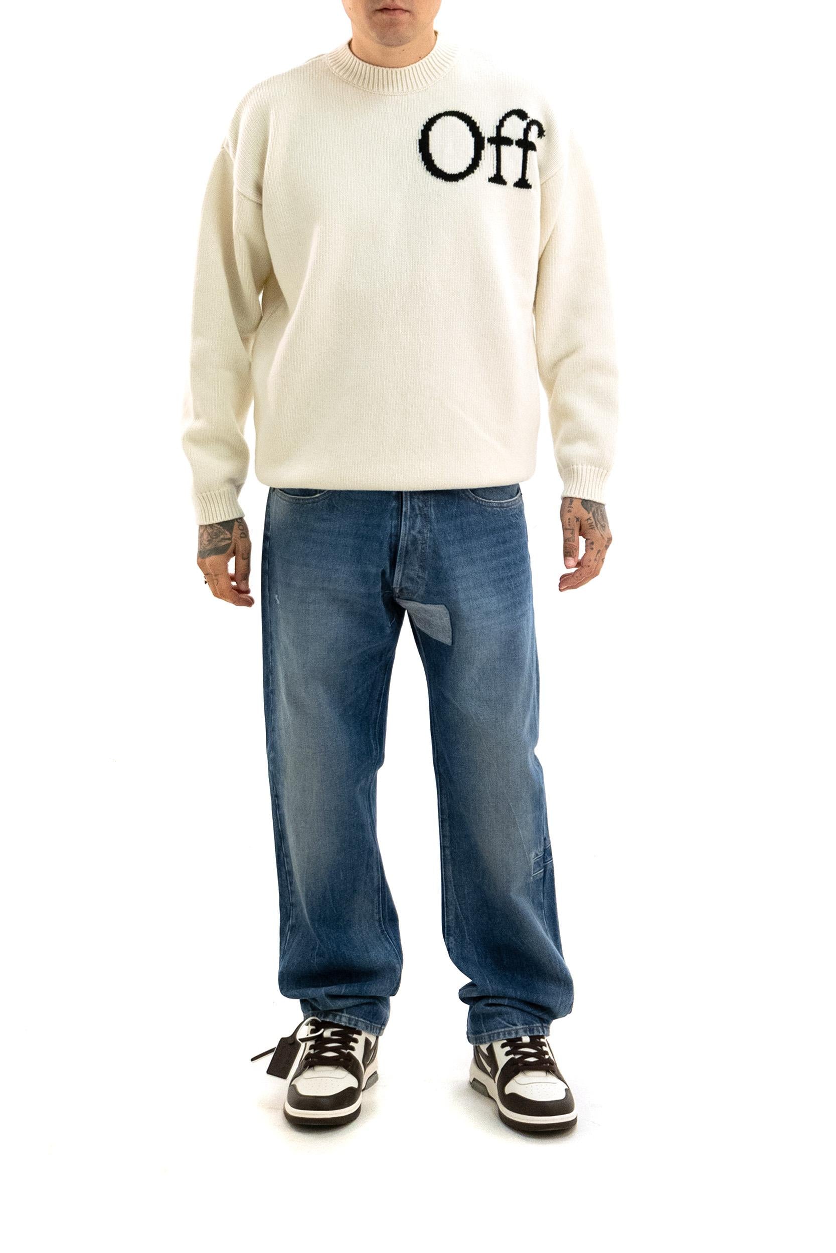 Pullover<BR/> OMHE20QF25KNI001 0B10 OFF WHITE 
