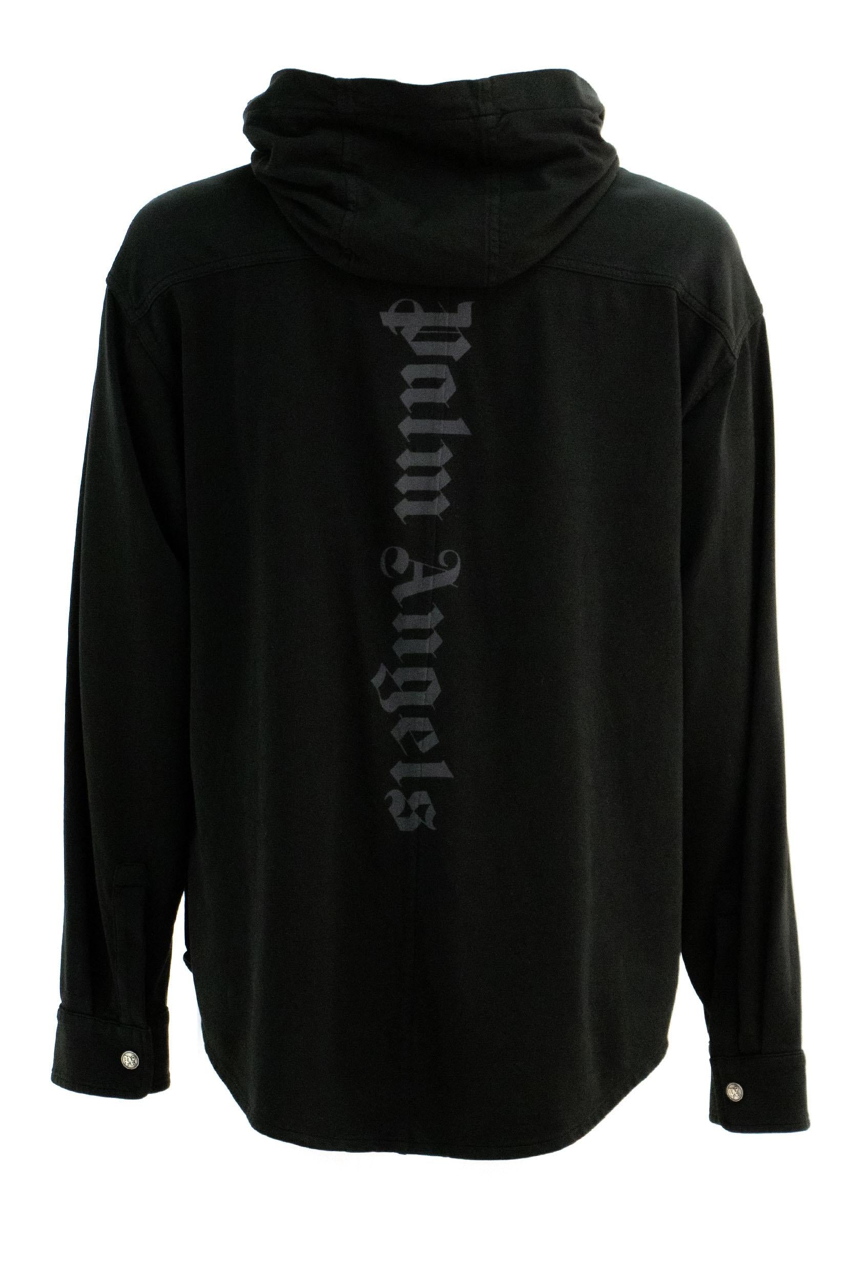 Overshirt<BR/> PMES021F24FAB001 1010 PALM ANGELS 