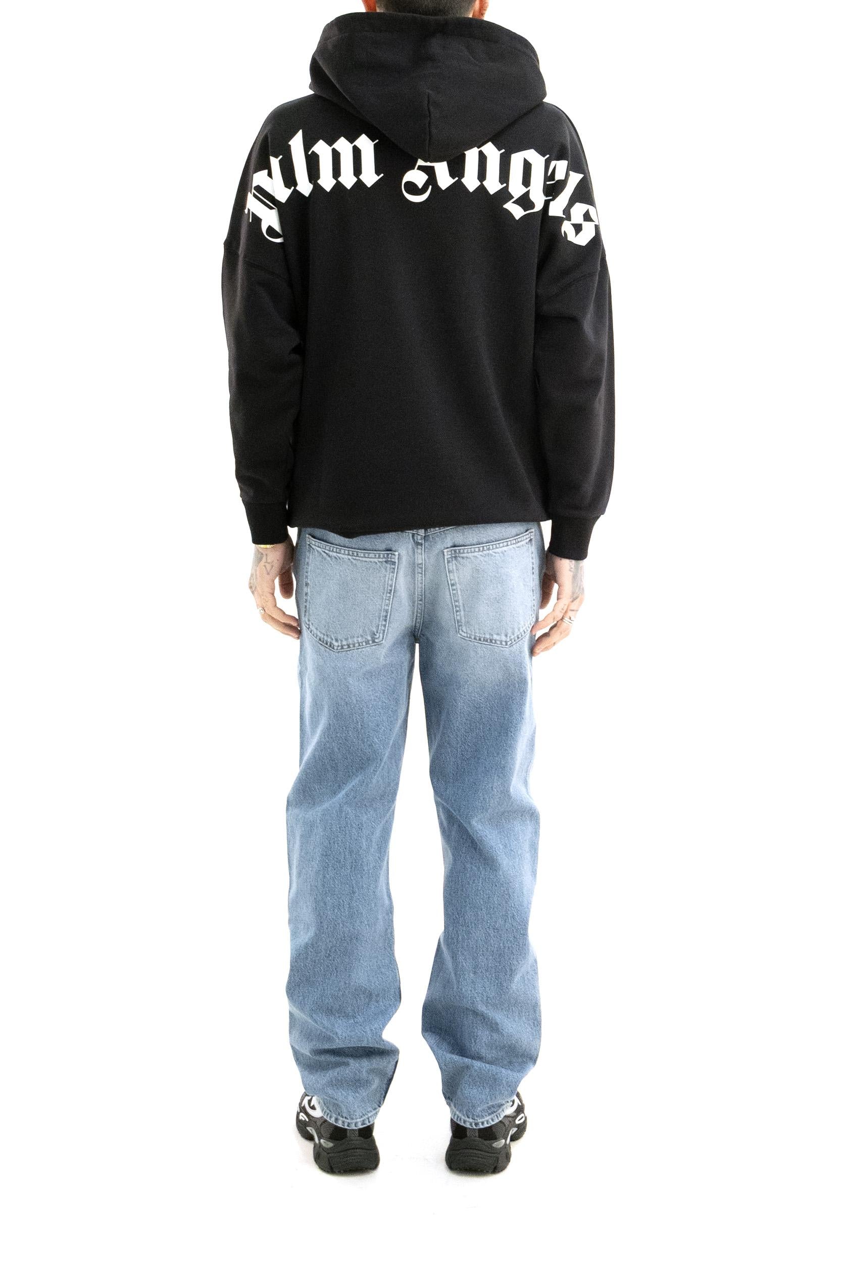 Felpa Classic Logo in Cotone con Cappuccio<BR/> PMBB036S26FLE001 1003 PALM ANGELS 