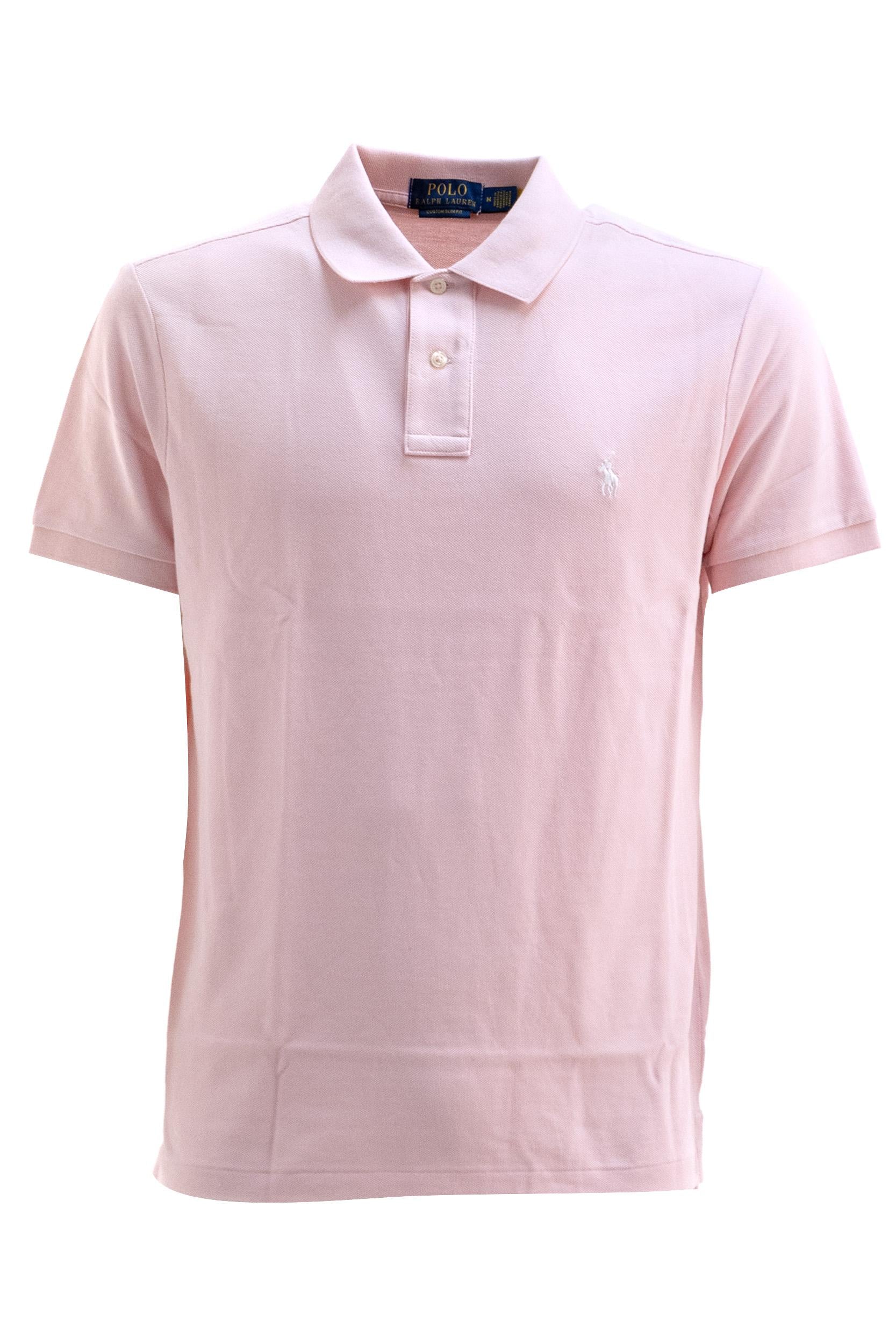 Polo in Piquet di Cotone<BR/> 710680784117 PINK POLO RALPH LAUREN 