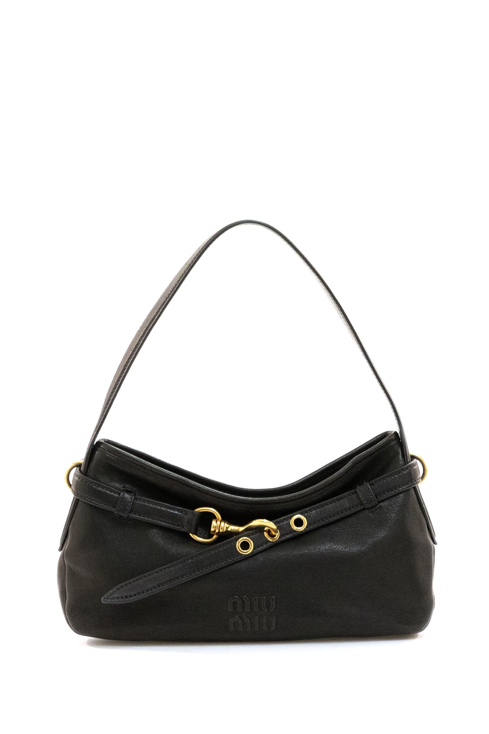Borsa Aventure Nappa Nero<BR/> 5BC182 2BBL F0002 MIU MIU 
