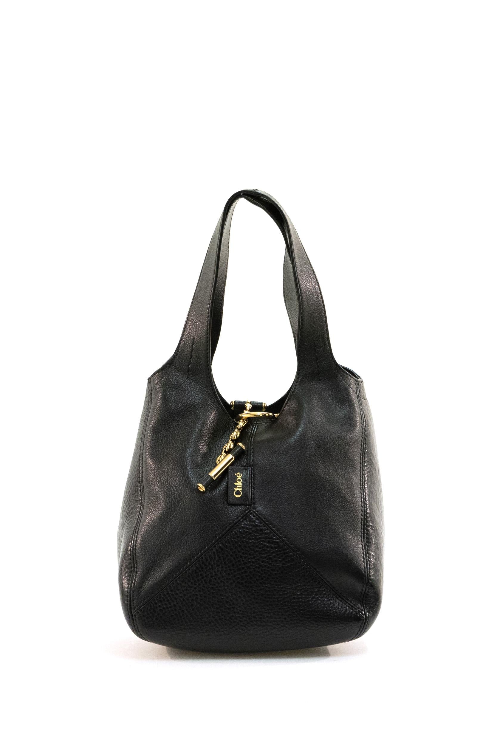 Borsa Chloé Balloon in pelle martellata di colore nero<BR/> 25WS644Q15 001 CHLOE' 