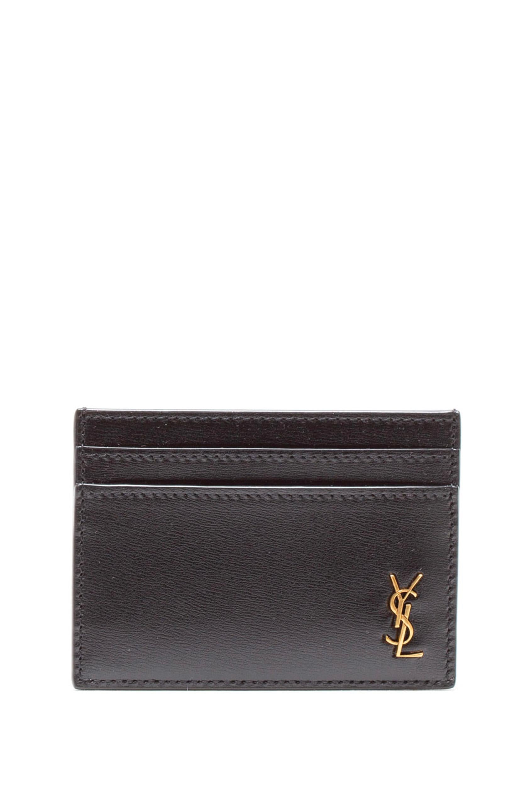 Saint Laurent Portacarte Monogram pelle opaca nera 607603 02G0W 1000 SAINT LAURENT 
