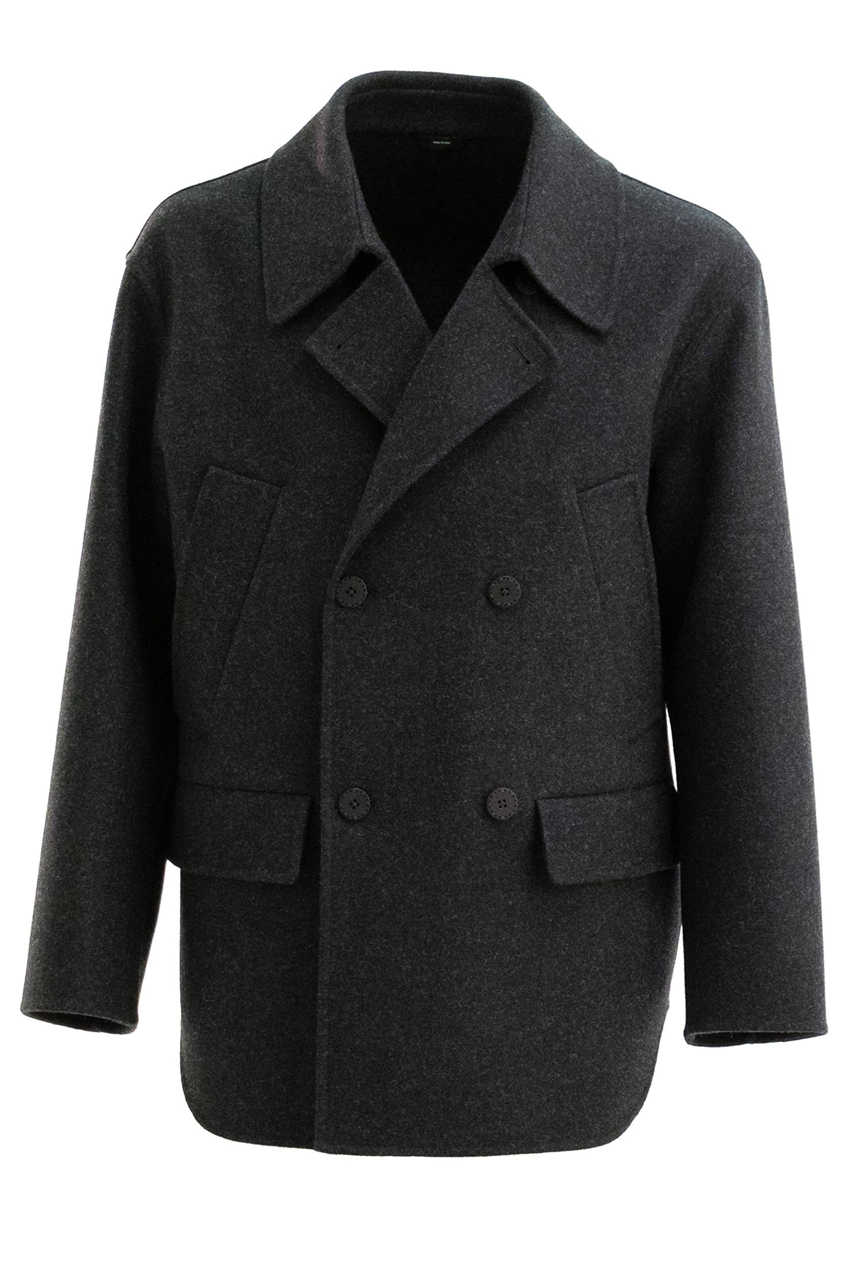 FENDI Cappotto in lana color grigio scuro<BR/> FW1415  AOYA F0TY6 FENDI 
