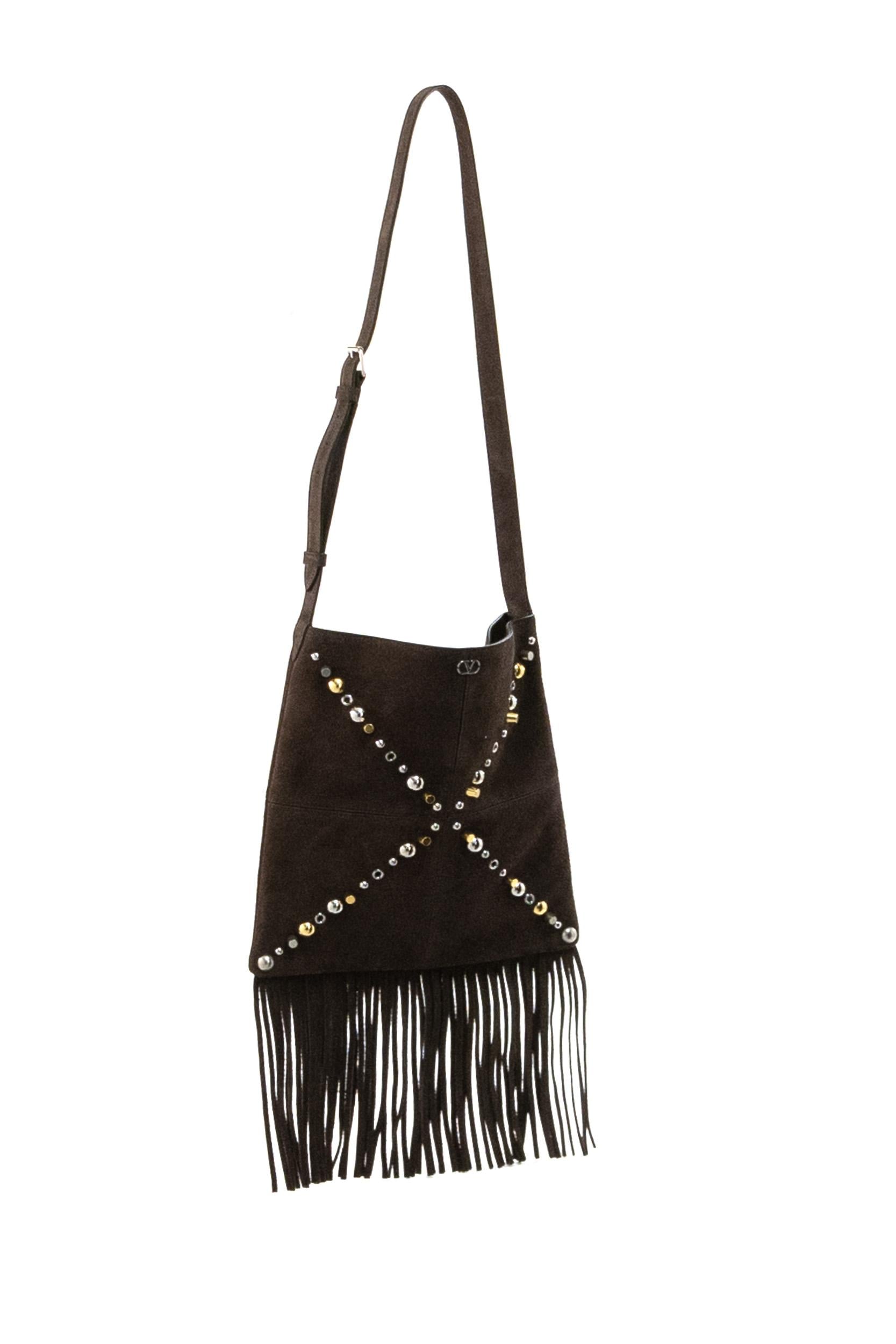 Borsa a Spalla Nellcôte in Pelle Scamosciata<BR/> 8Y2B0R31ADG 0TO VALENTINO GARAVANI 