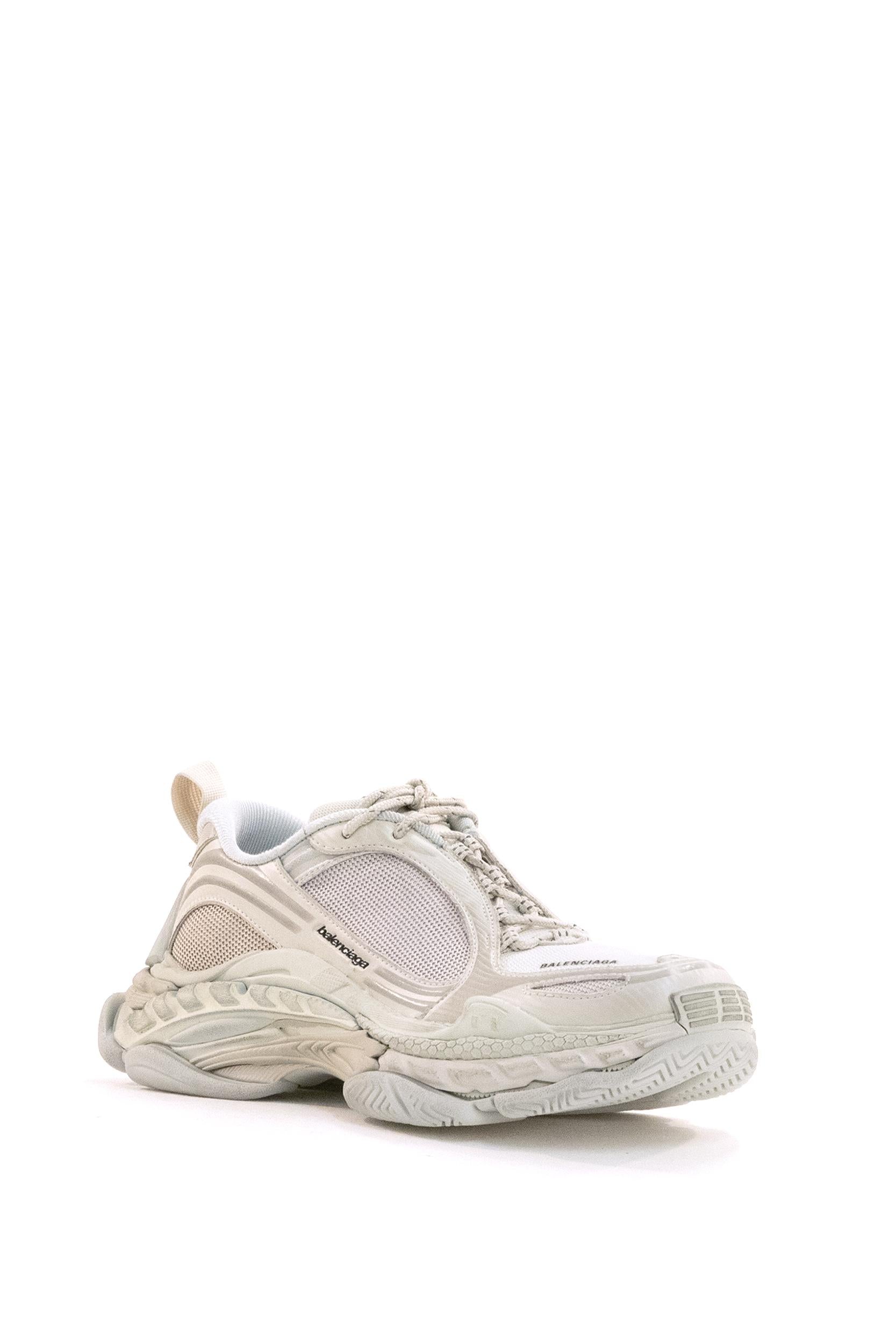 Sneakers Triple S.2 in poliuretano e poliestere color grigio chiaro<BR/> 865851 WTRS2 9191 BALENCIAGA 