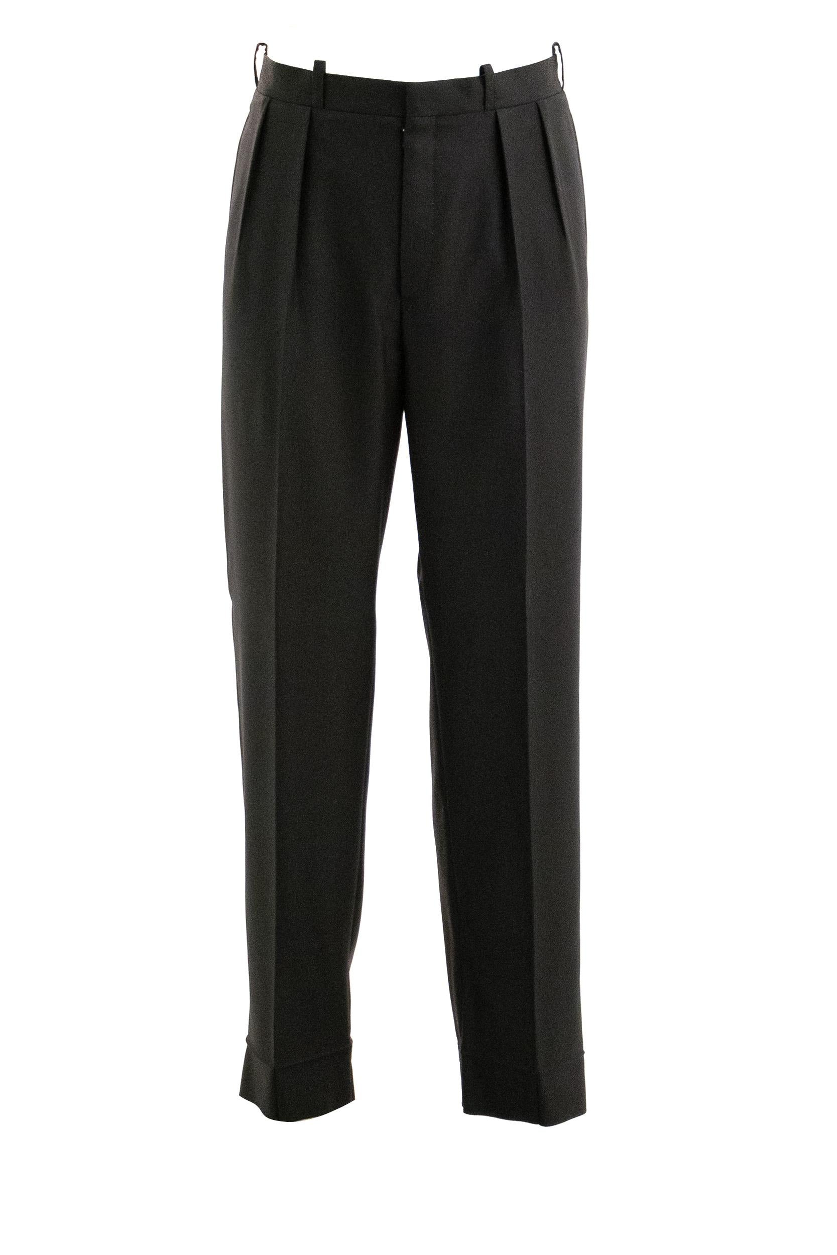 Pantaloni in lana di colore nero S50KA0687 M35504 900 MAISON MARGIELA 