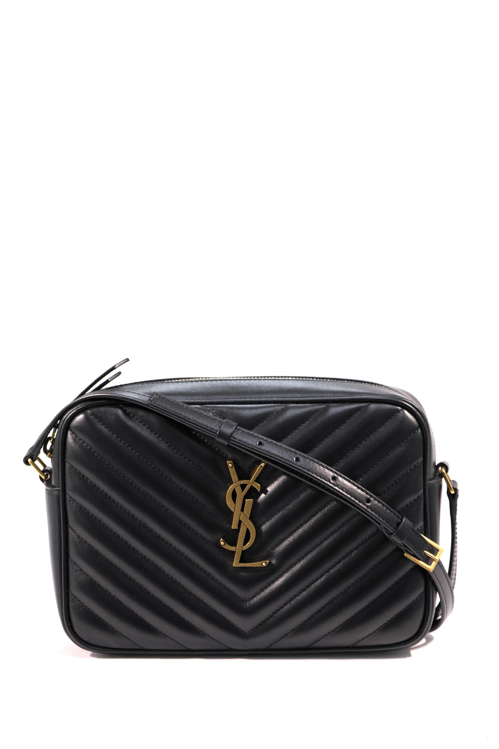 Borsa camera bag Lou in pelle matelassè di colore nero 761554 DV707 1000 SAINT LAURENT 