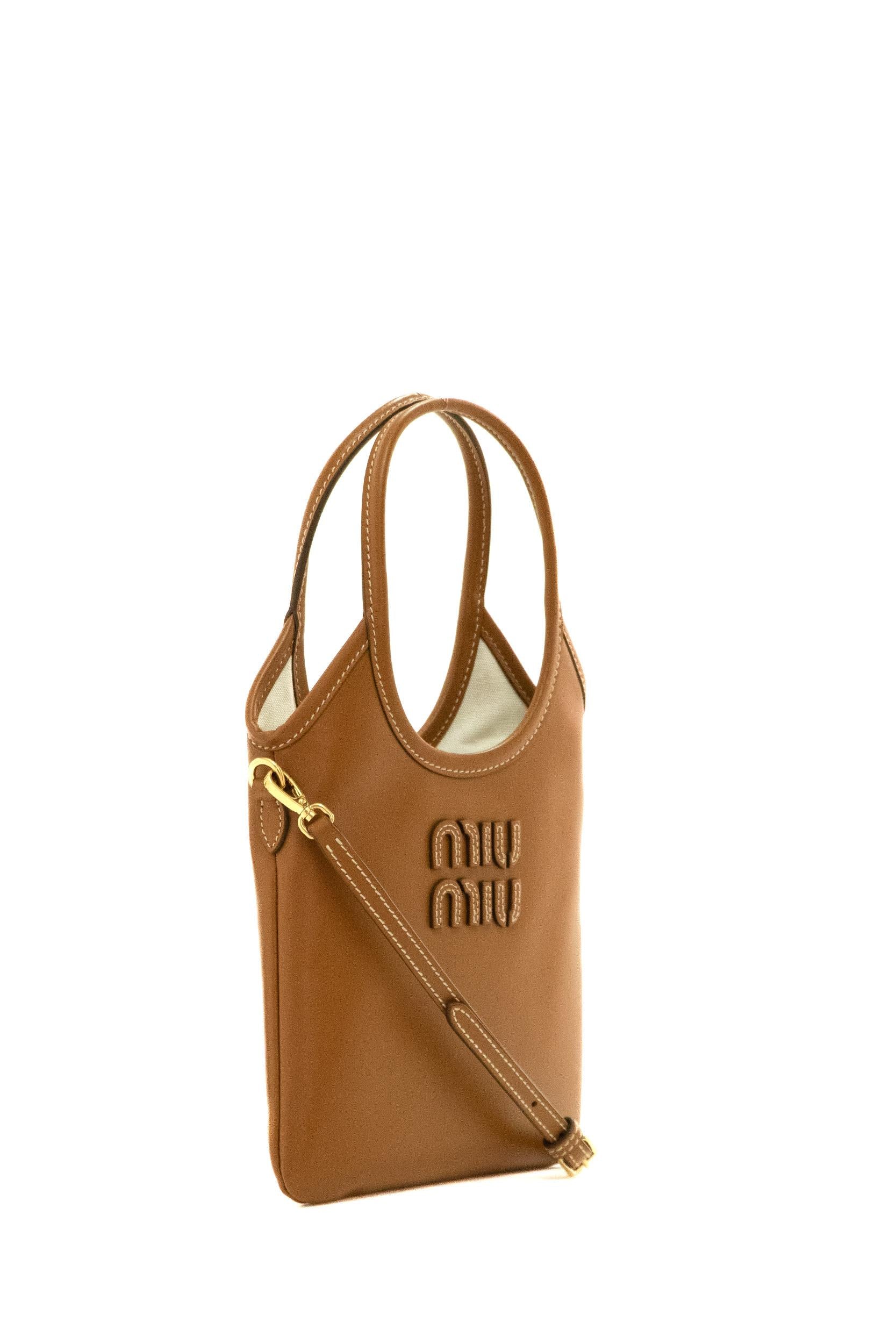 MIU MIU Borsa Ivy colore cuoio 5BA281 V OLN 2CRW F0046 MIU MIU 
