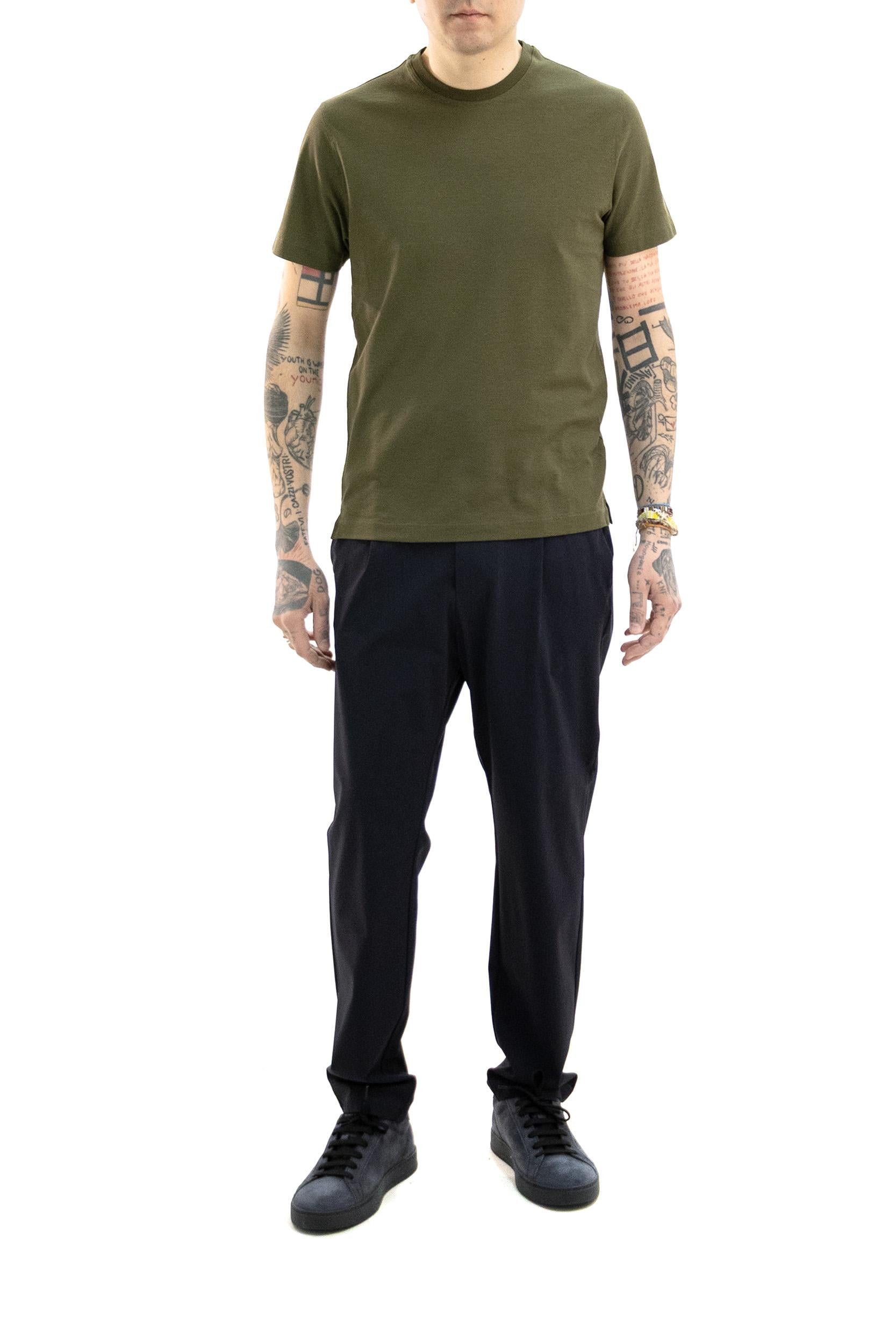 T-shirt in Crêpe di Cotone<BR/> 815214 ZG380 Z4177 ZANONE 