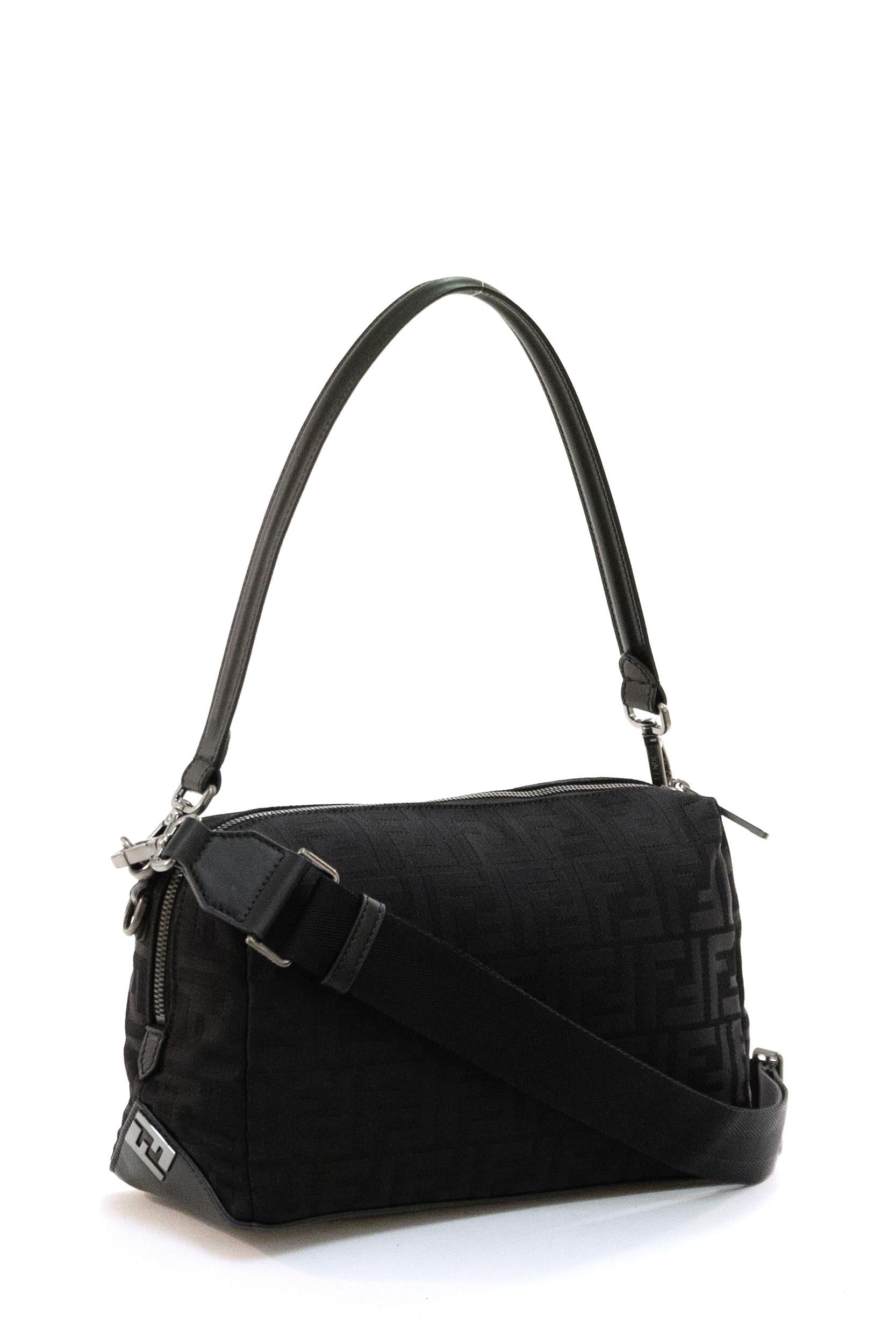 Borsa Fendi Lui in nylon FF color nero<BR/> 7VA672 AVC6 F0SAJ FENDI 