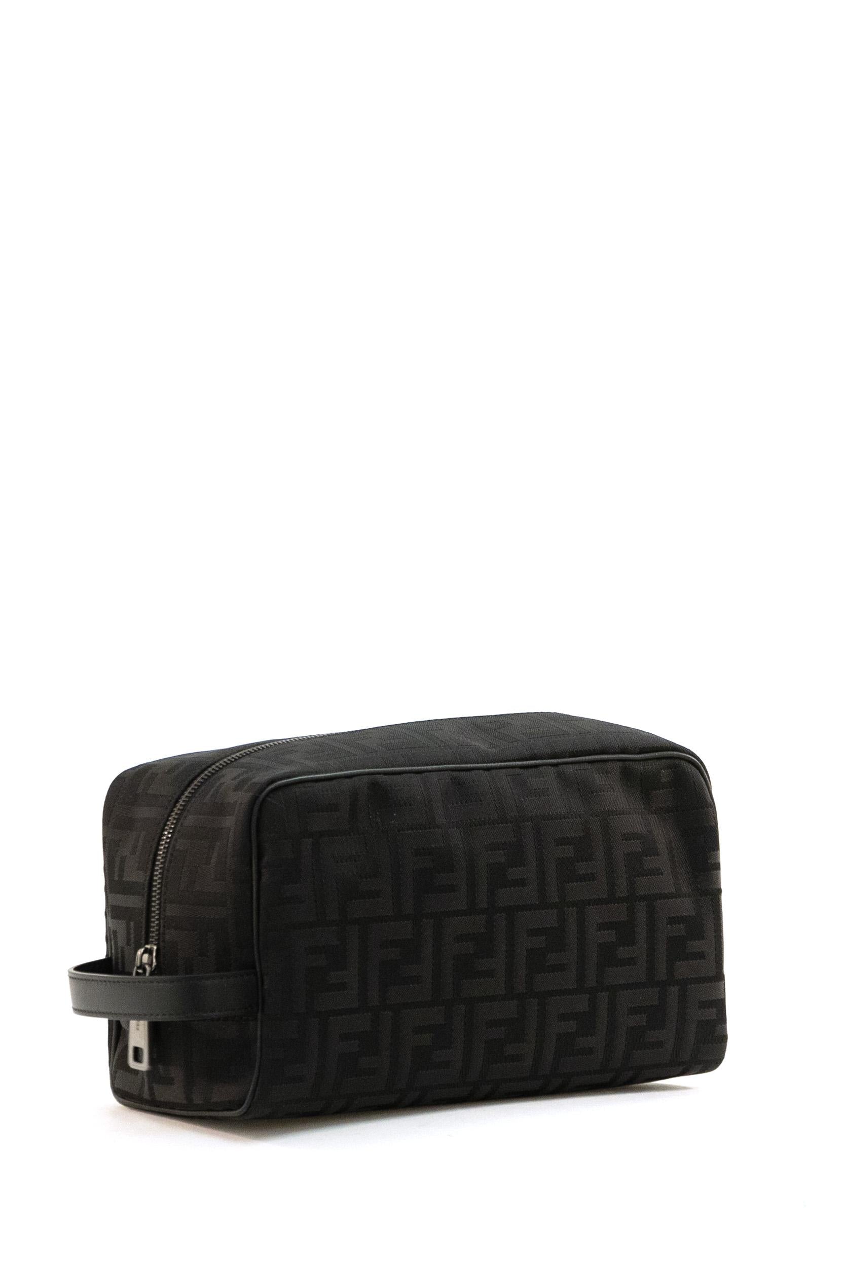 Beauty Case Medium in Nylon FF e Pelle<BR/> 7N0141 AVC6 F1USQ FENDI 