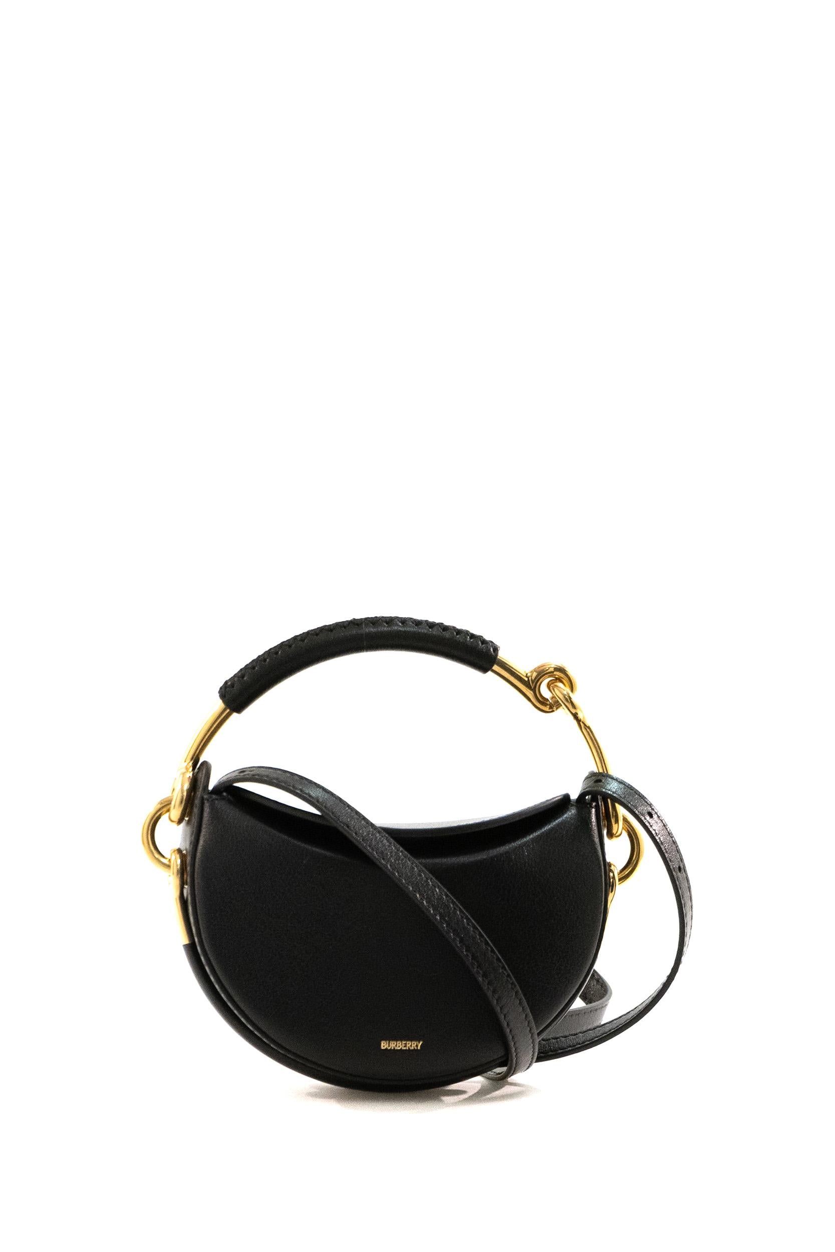 Pochette Bridle in pelle di colore nero<BR/> 8116860 BLACK BURBERRY 
