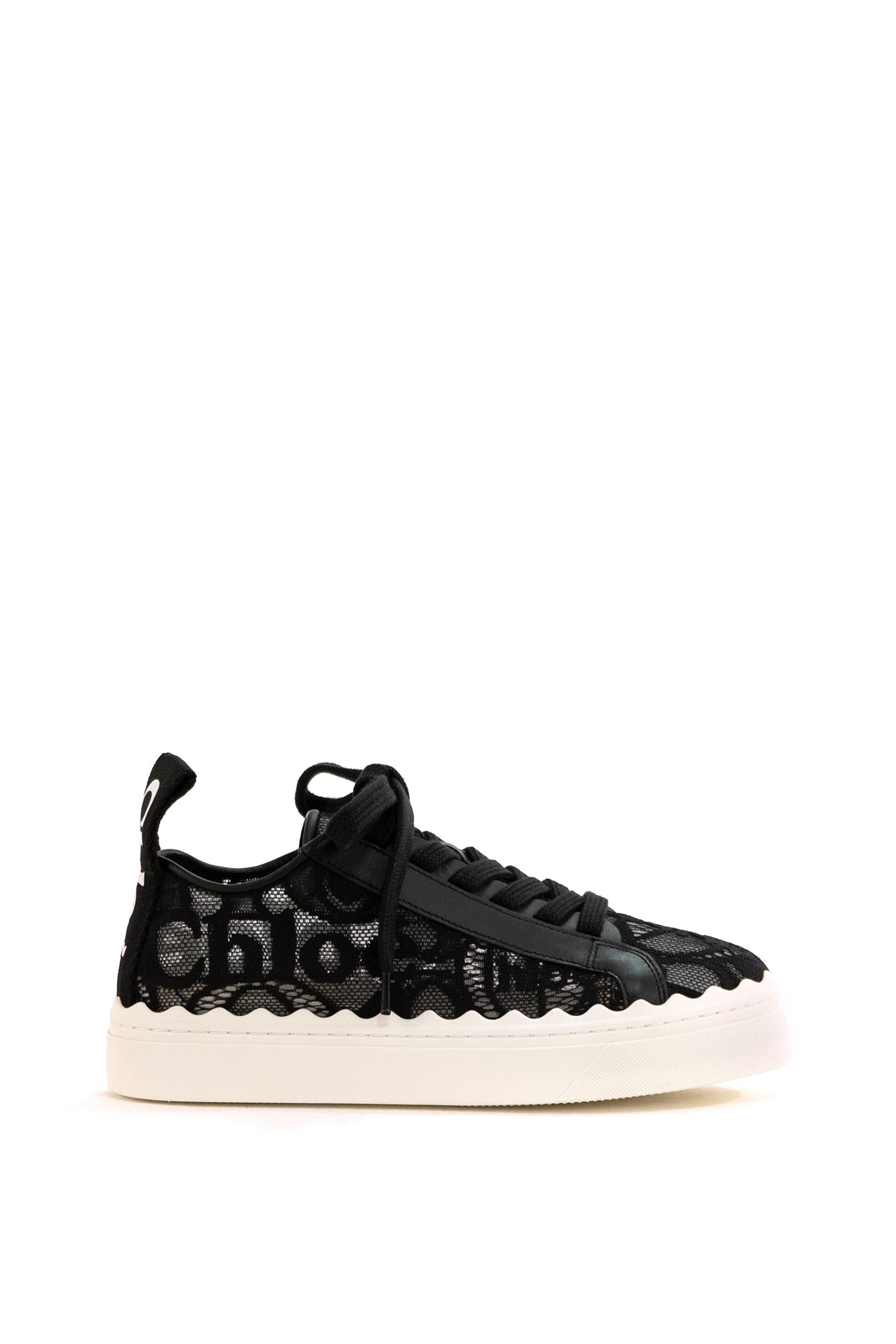 Sneakers low-top in pizzo color nero C19U108D2 001 CHLOE' 