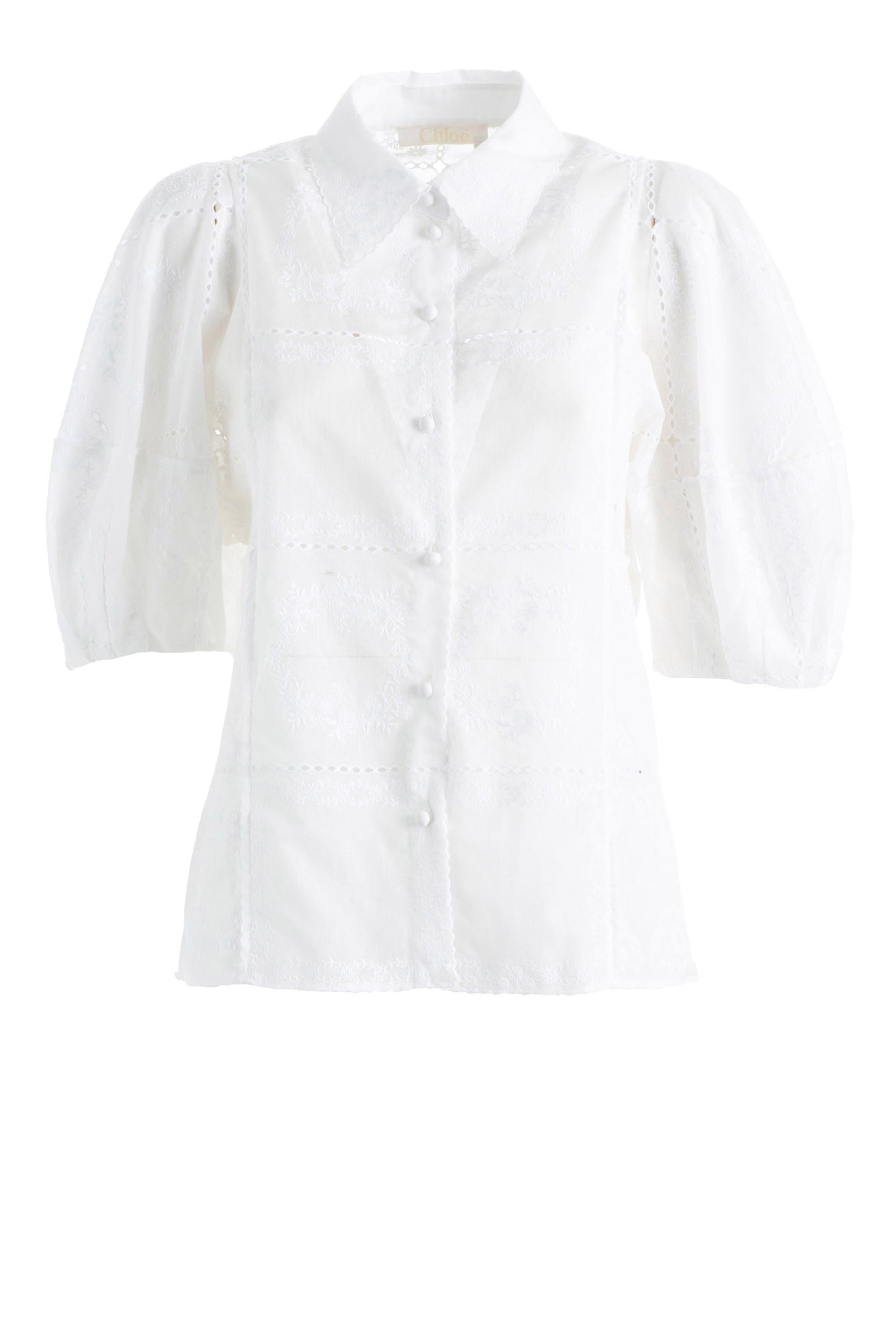 Blusa Maniche a Sbuffo<BR/> C22SHT25480 107 CHLOE' 