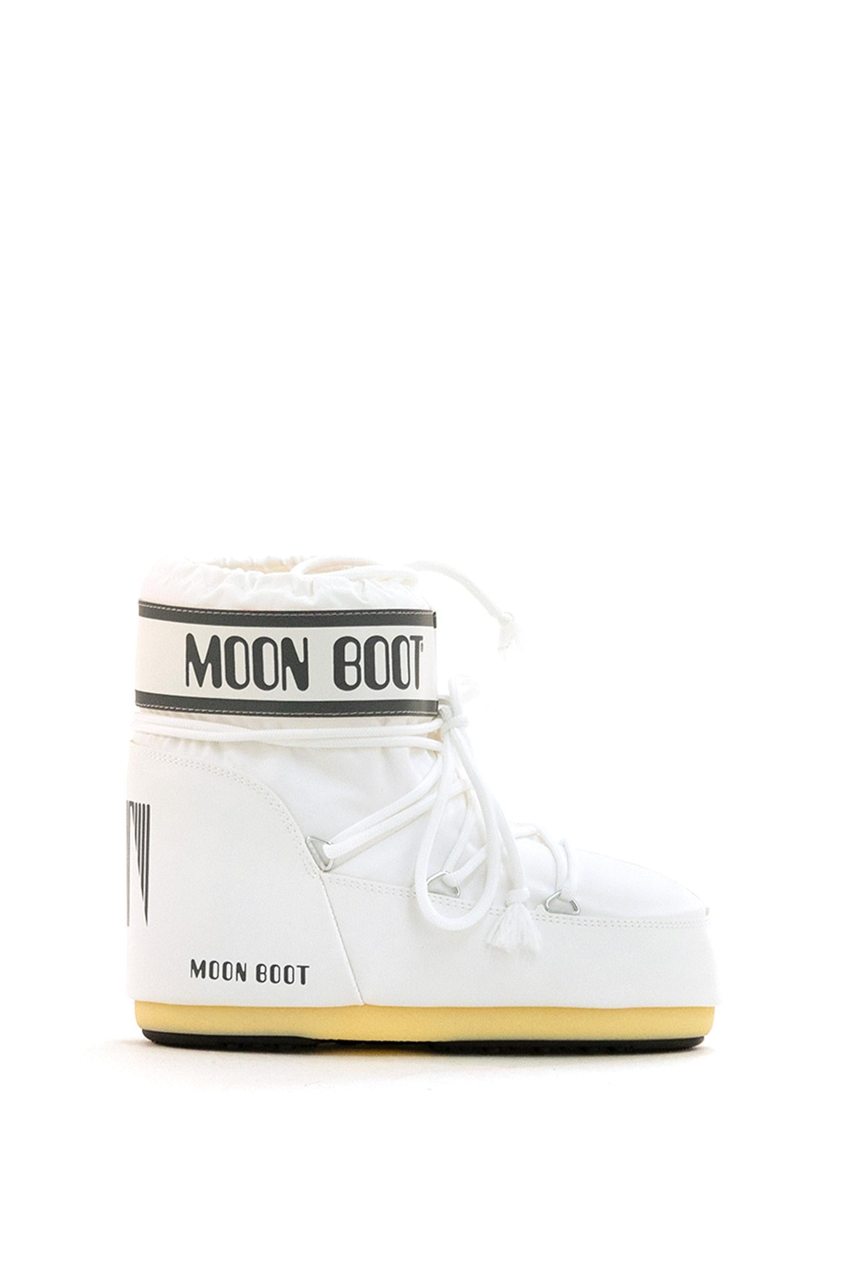 Stivaletti da neve Moon Boot Icon in nylon color bianco<BR/> 80D1409340 A009 MOON BOOT 