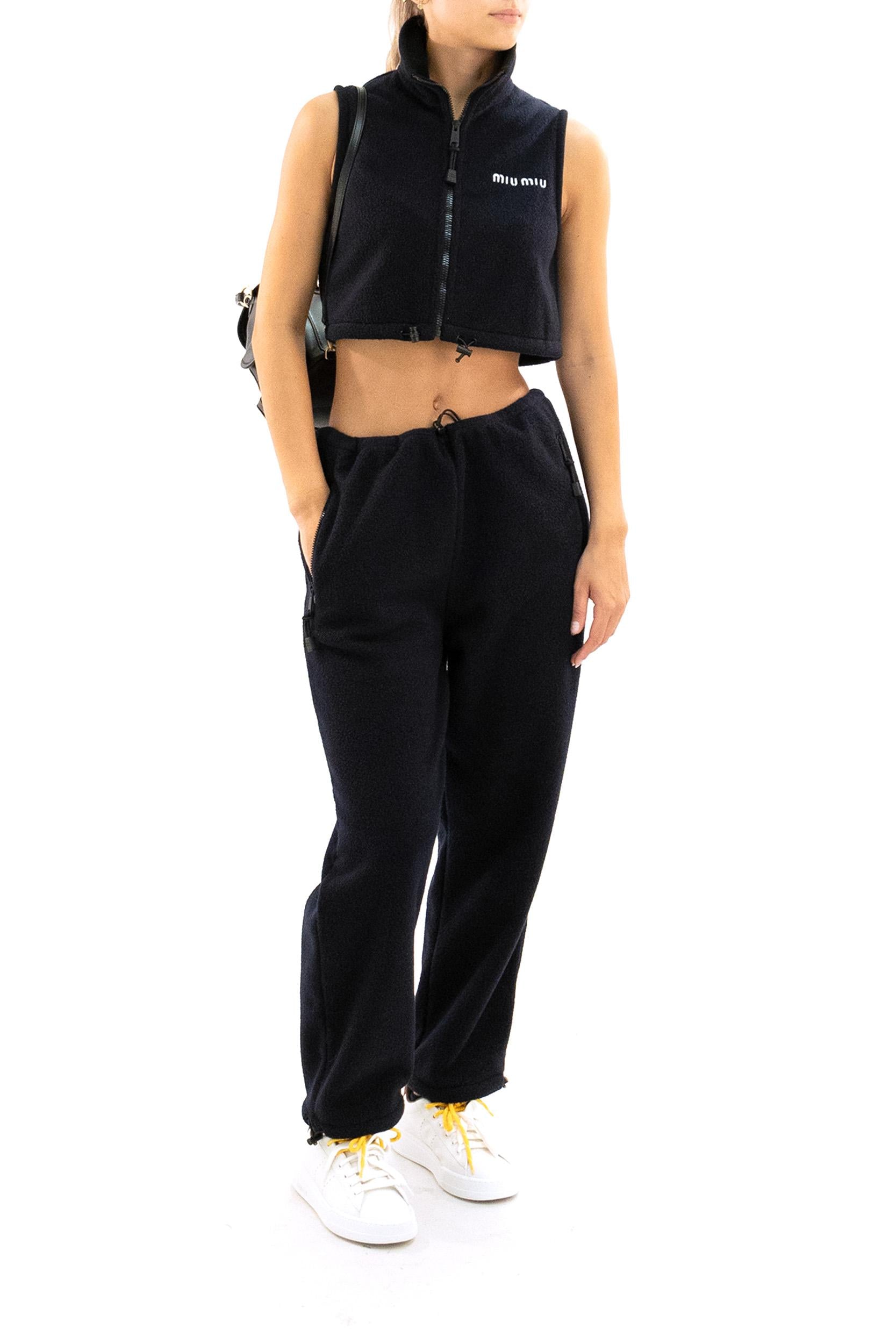 Pantaloni in Pile<BR/> MJP347 S OOO 18E3 F0008 MIU MIU 