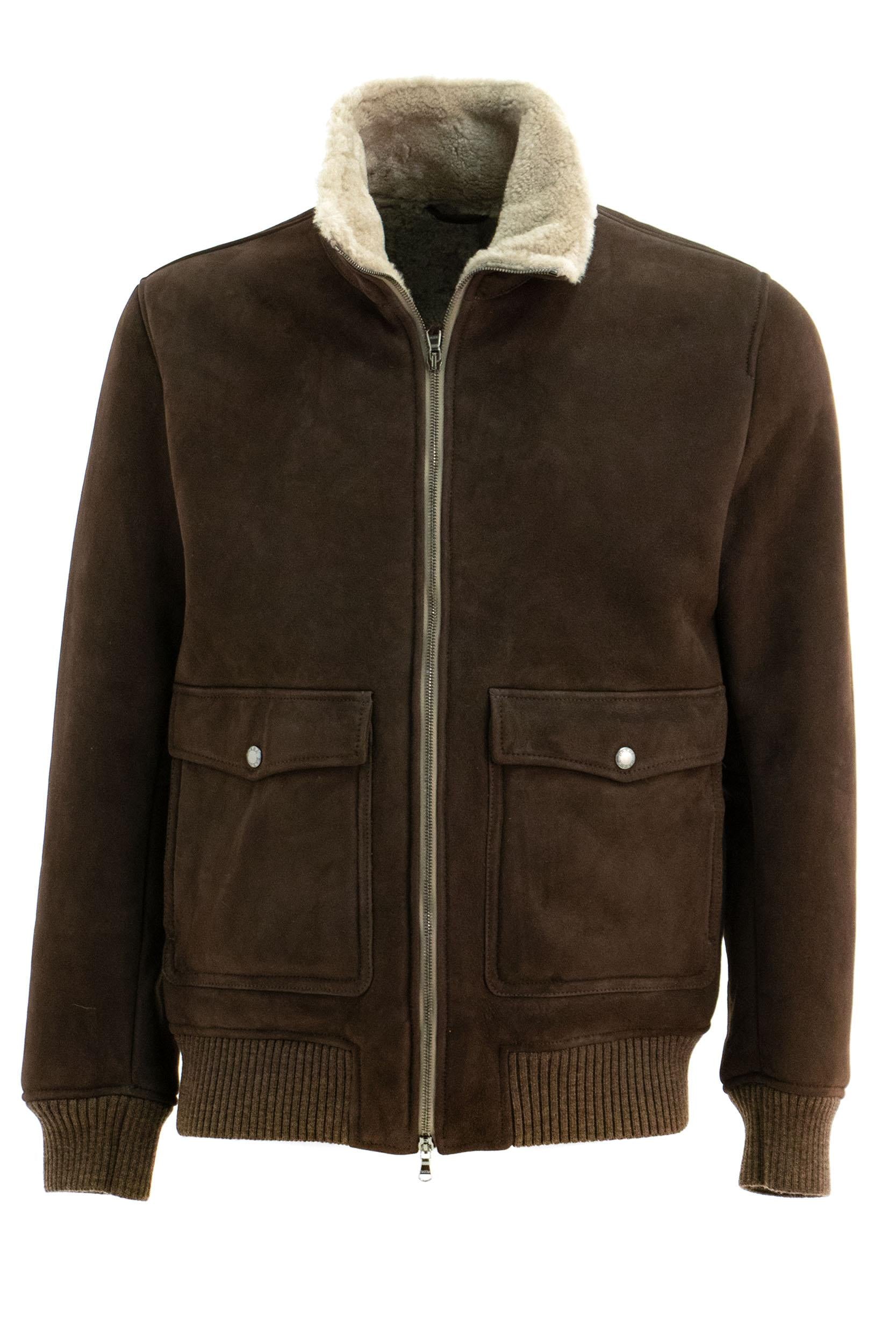 Bomber in montone<BR/> BELTEX 43700-SPORT JACKET 0002 B125 BARBA 