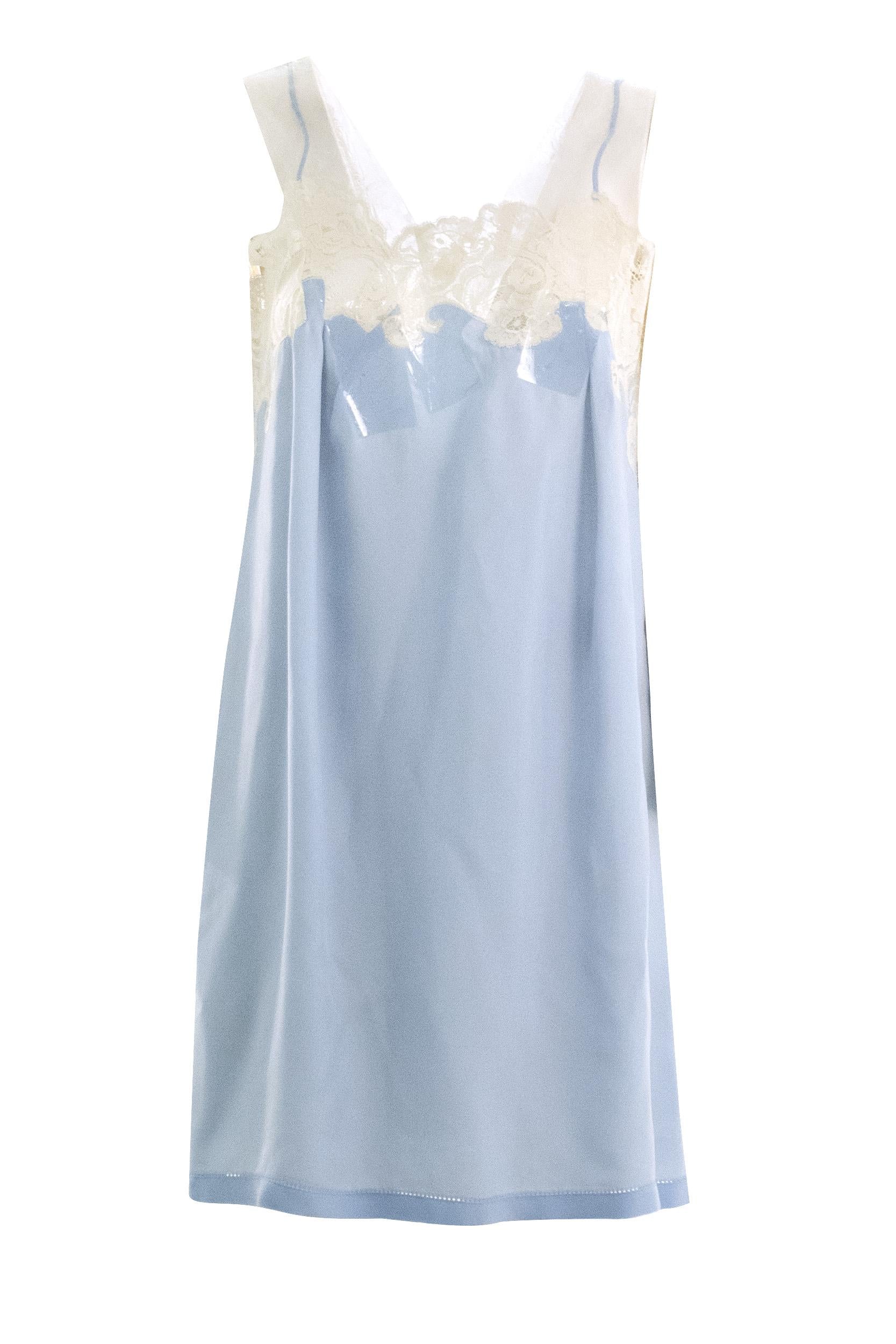 Abito sottoveste di colore azzurro<BR/> S29DA0010 M35863 488 MAISON MARGIELA 