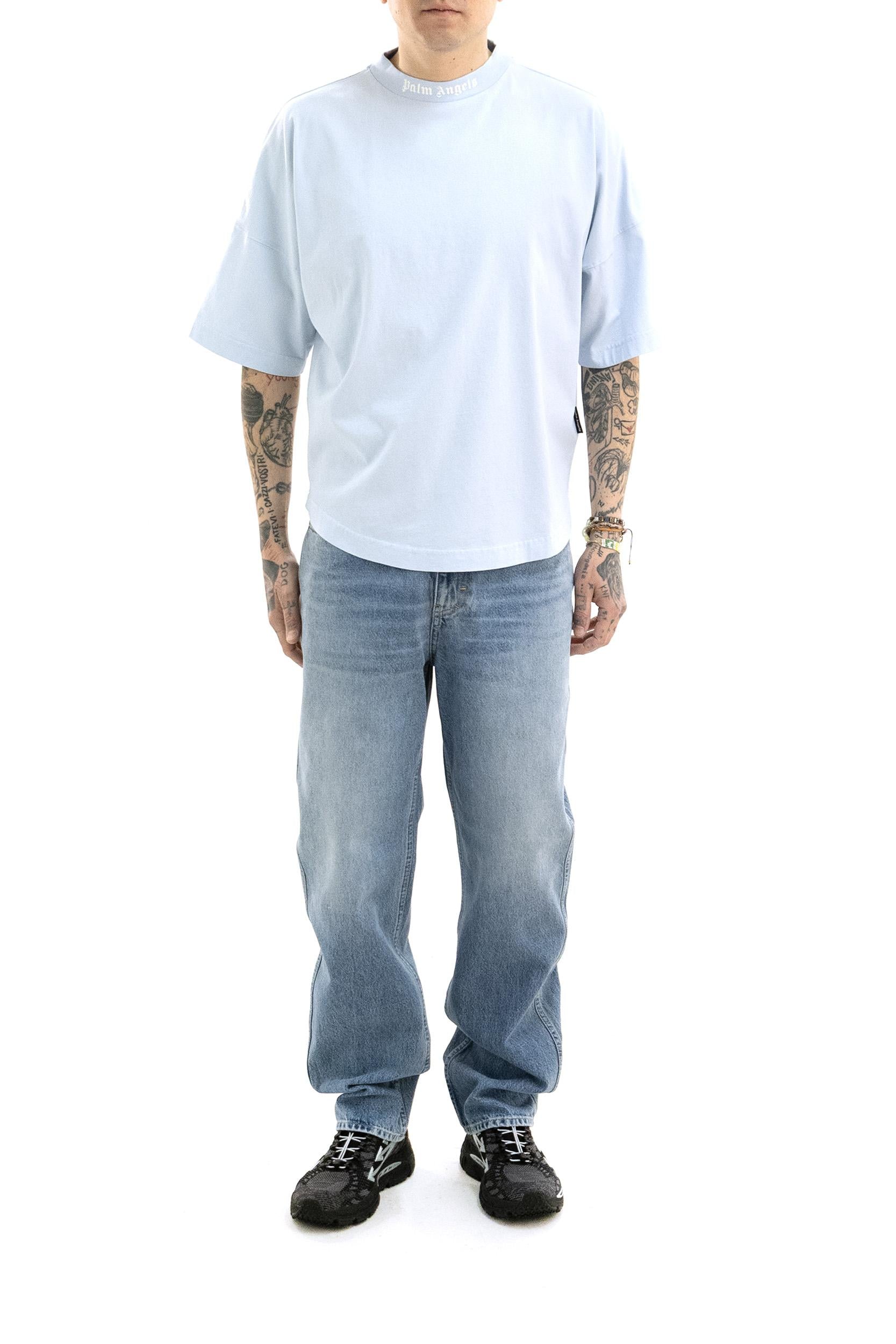 T-shirt Classic Logo in Cotone<BR/> PMAA10BS26JER001 4103 PALM ANGELS 
