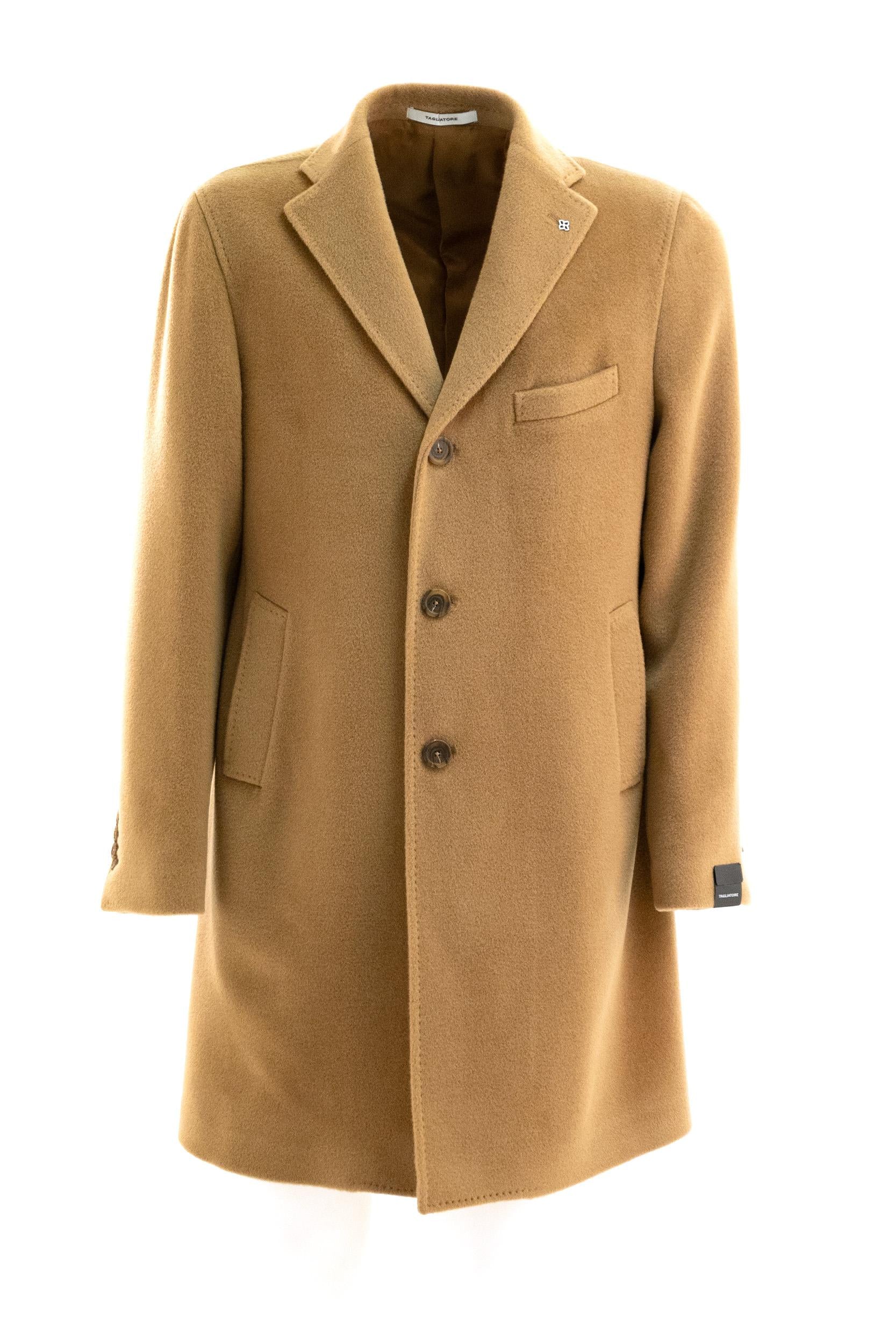 Cappotto monopetto in lana di colore beige<BR/> CFBM13X-E30007U F731 TAGLIATORE 