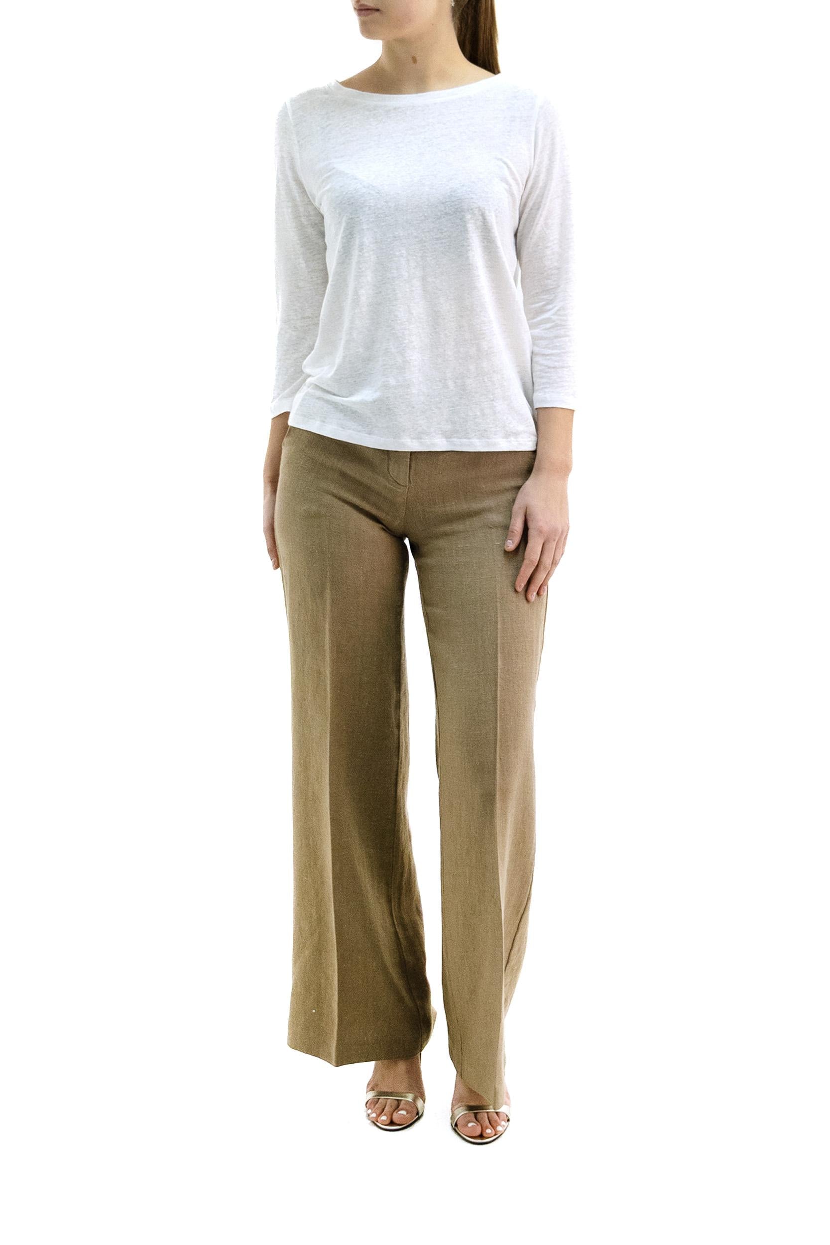 Pantaloni Ampi in Lino<BR/> KP282HT4502 522 KILTIE 