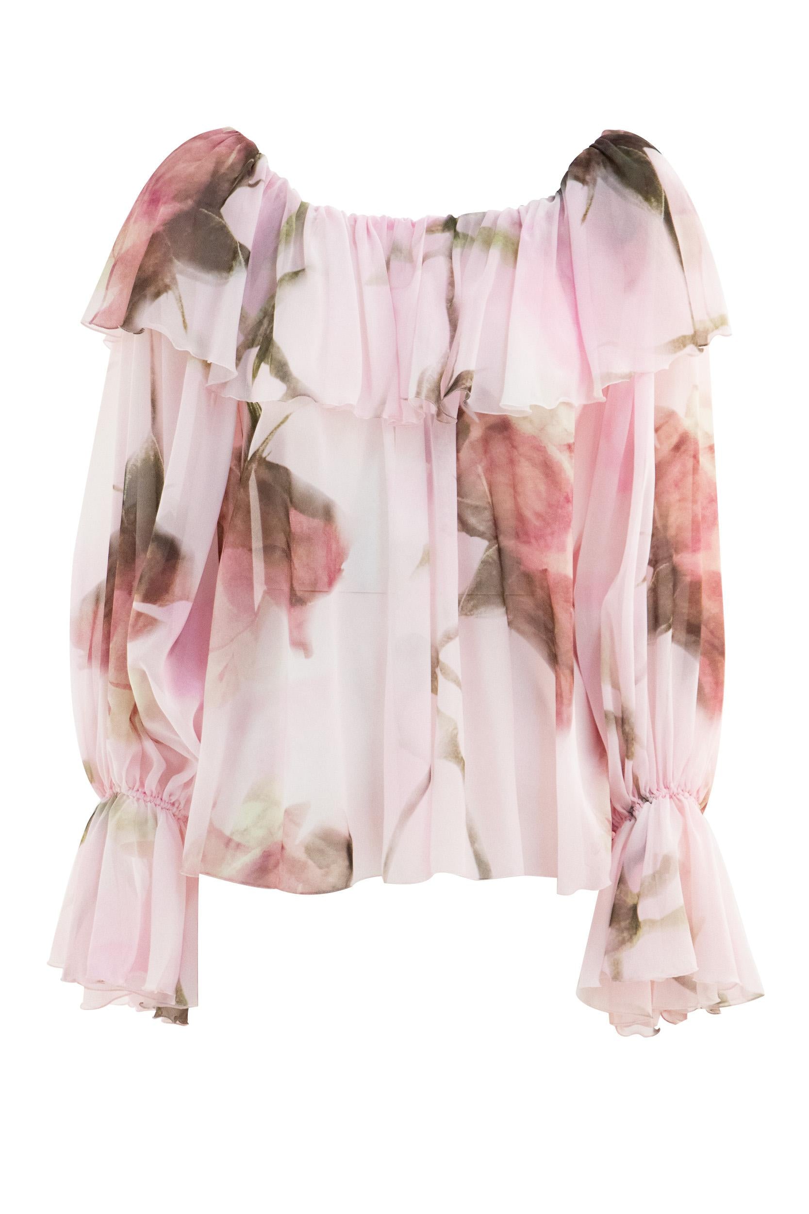 Blusa con Volant<BR/> 2C210A F1247 BLUMARINE 