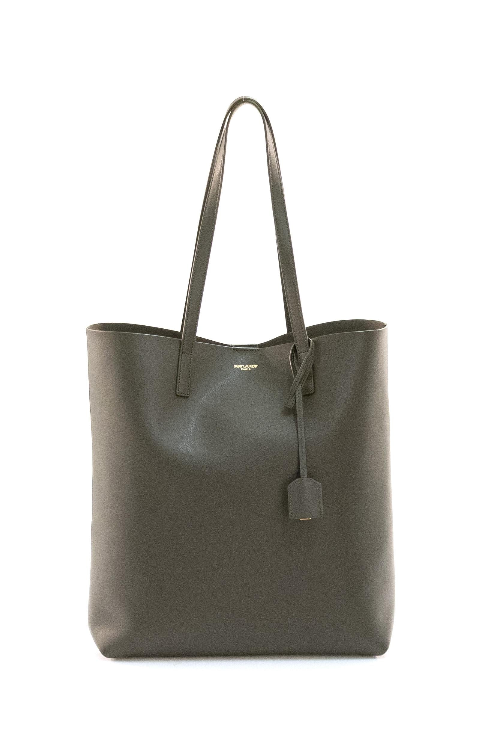 Borsa Shopping in pelle colore muschio<BR/> 600306 CSV0J 3212 SAINT LAURENT 