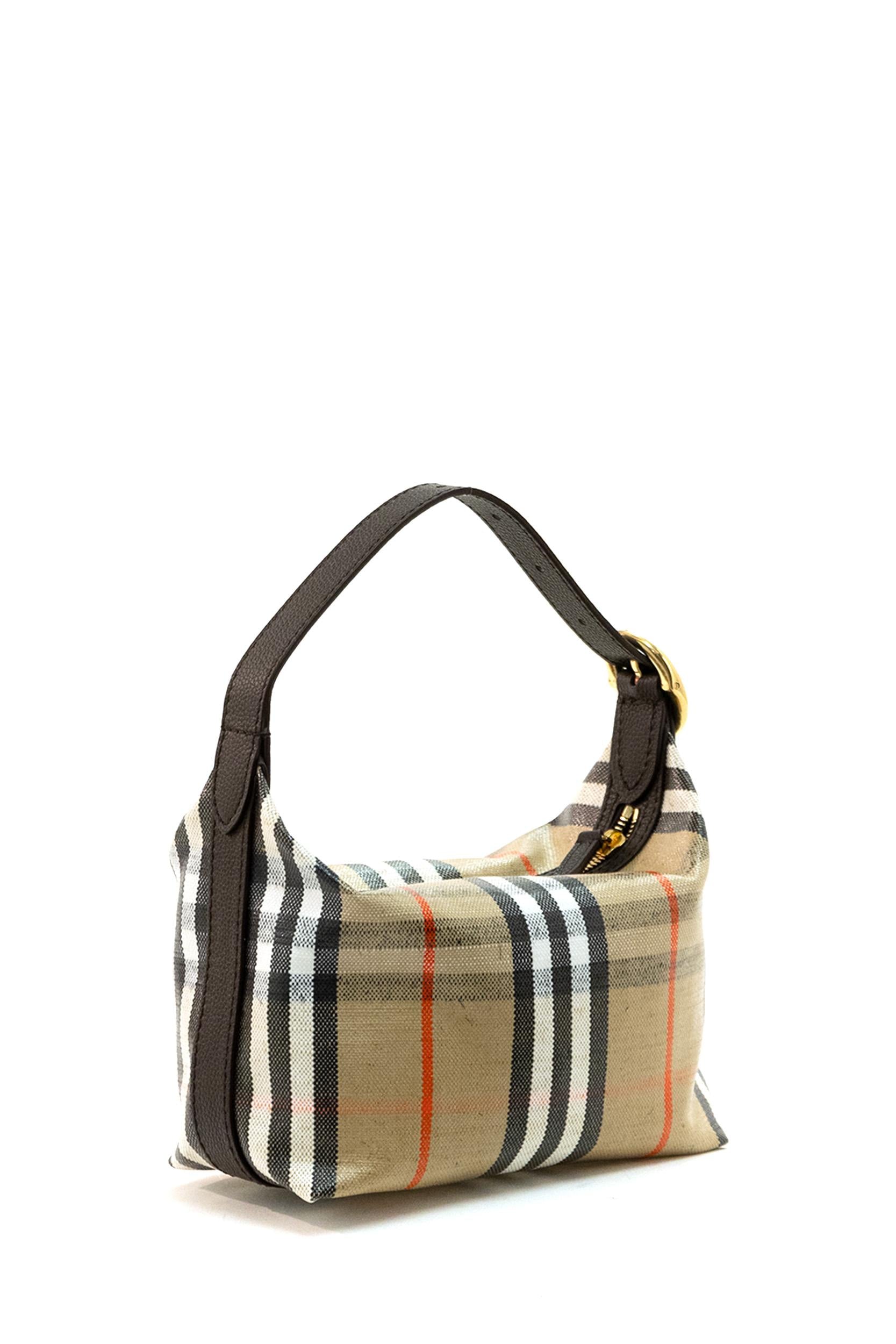 Mini borsa Highlands? con stampa Burberry Check<BR/> 8119773 SAND BURBERRY 