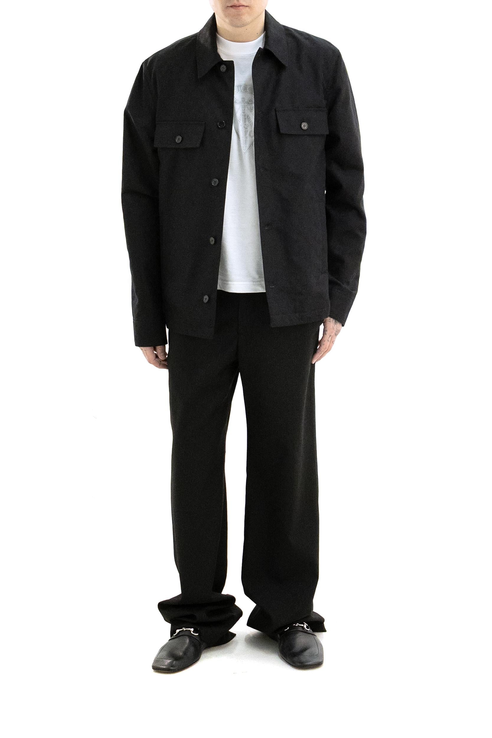 Giacca in cotone GG di colore nero<BR/> 864280 ZAUR4 1000 GUCCI 