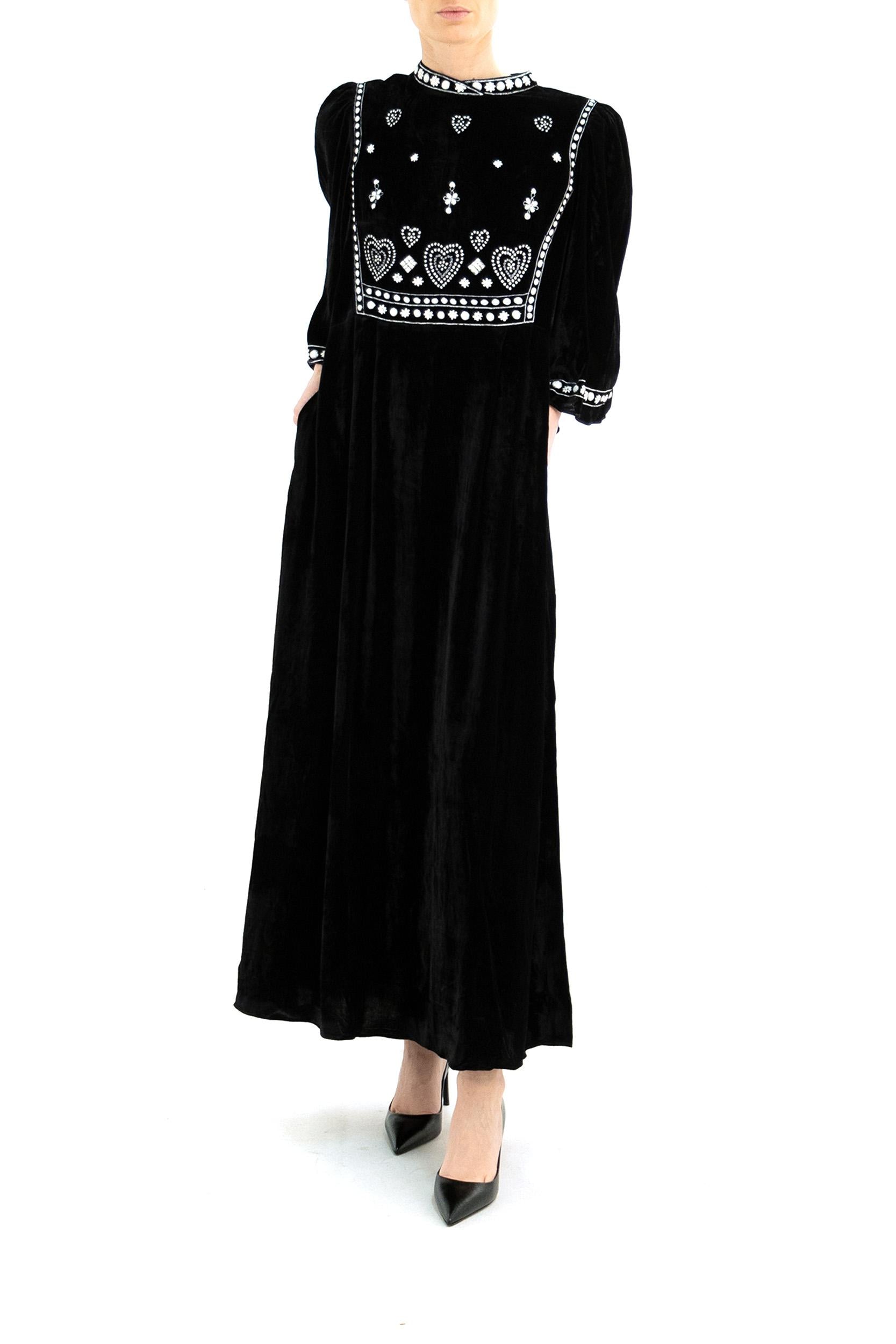 Abito <BR/> LYDIA DRESS VELVET BLACK MUZUNGU SISTERS 