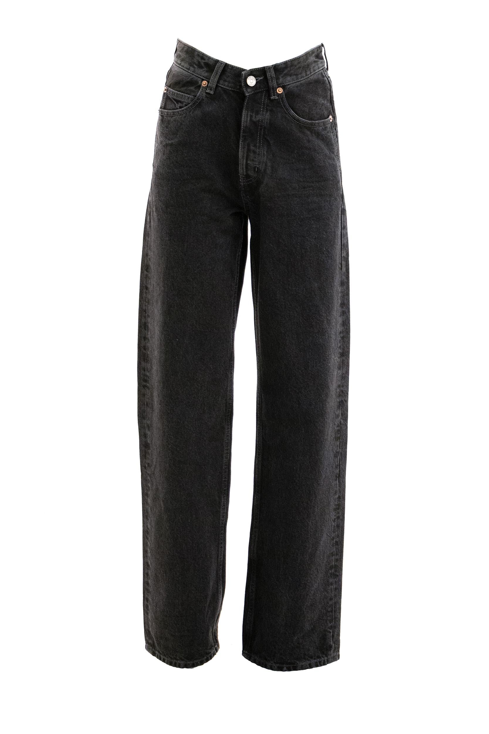 SAINT LAURENT Jeans baggy in denim di cotone color nero slavato <BR/> 834135 Y13MA 1805 SAINT LAURENT 