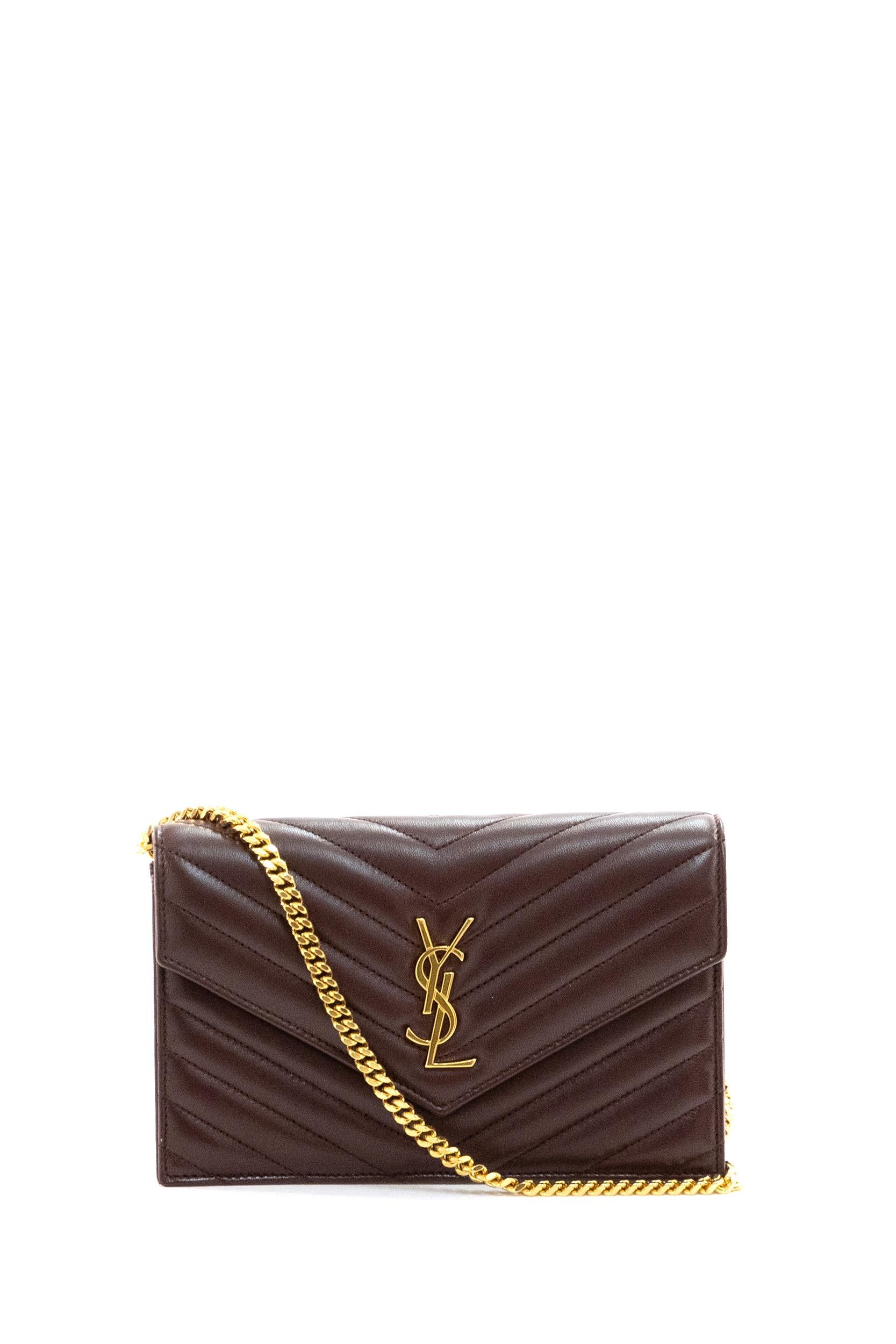 Portafogli Envelope Pelle di Agnello Rosso Cabernet 742920 AAA44 6195 SAINT LAURENT 