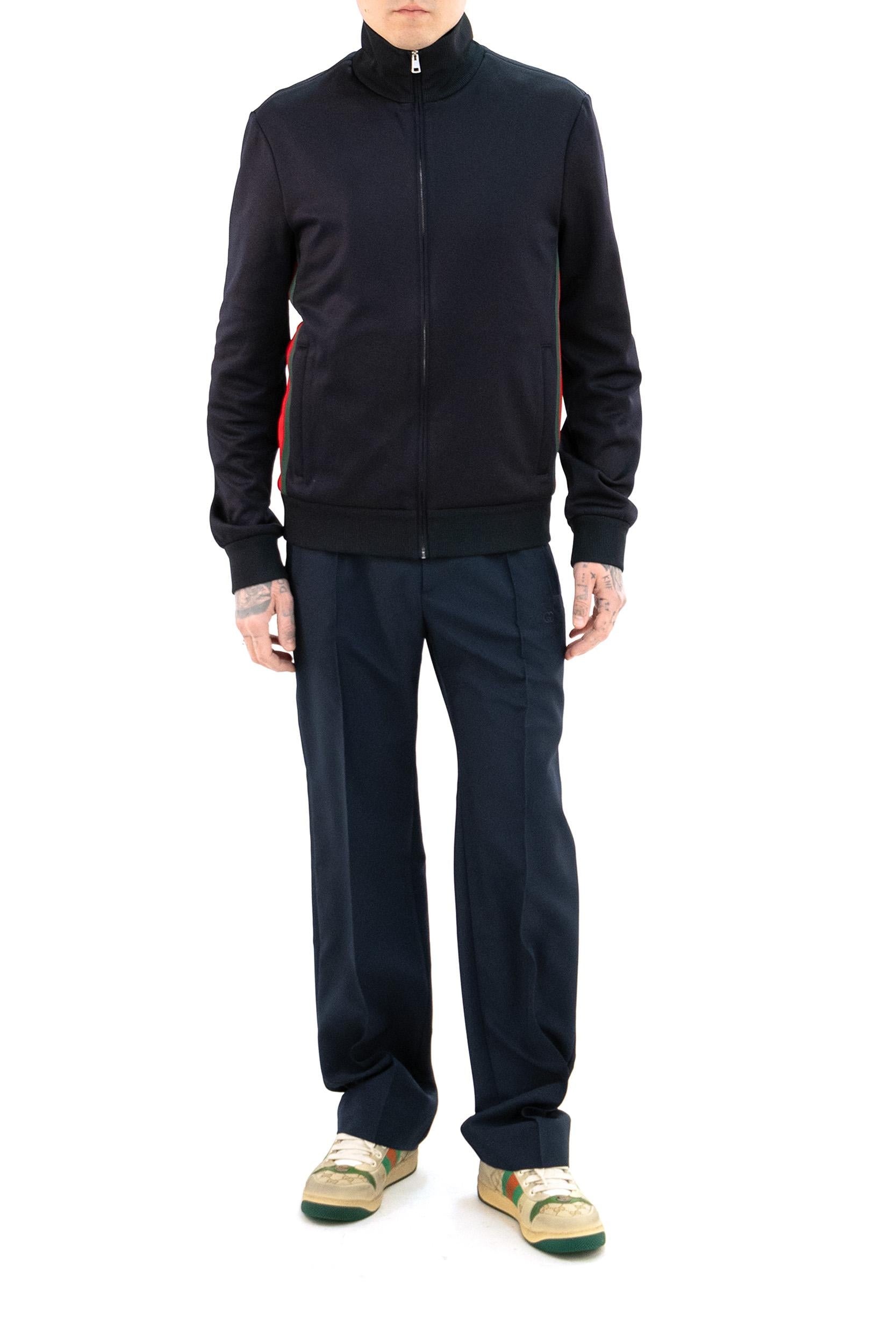 Giacca in jersey tecnico di colore blu <BR/> 854676 XJHOO 4330 GUCCI 