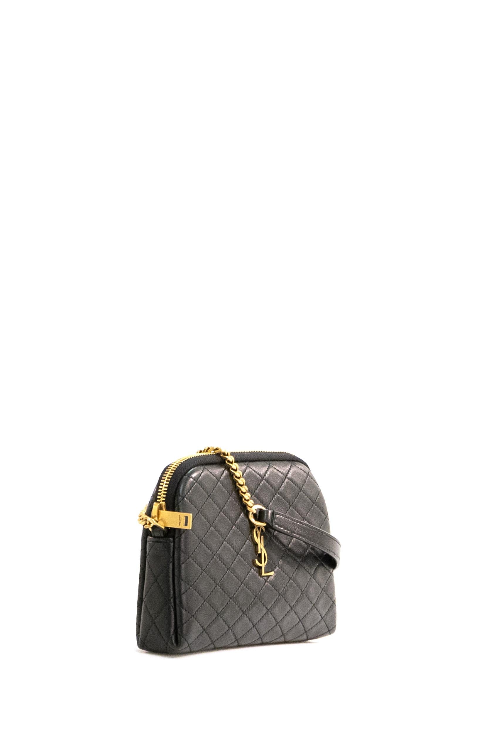 SAINT LAURENT Borsa Gaby in pelle trapuntata color nero<BR/> 733667 1EL07 1000 SAINT LAURENT 